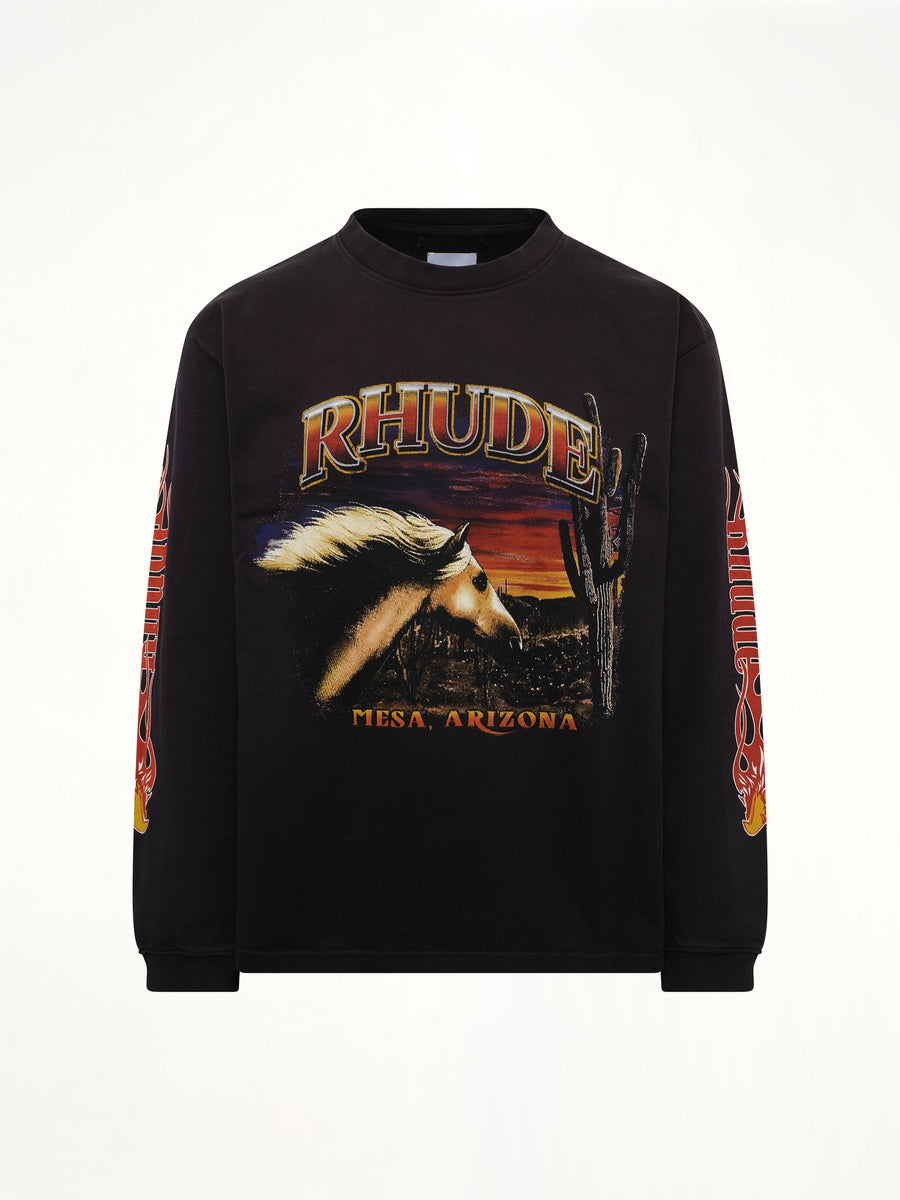 Mesa Stallion Ls T-Shirt in Vintage Black