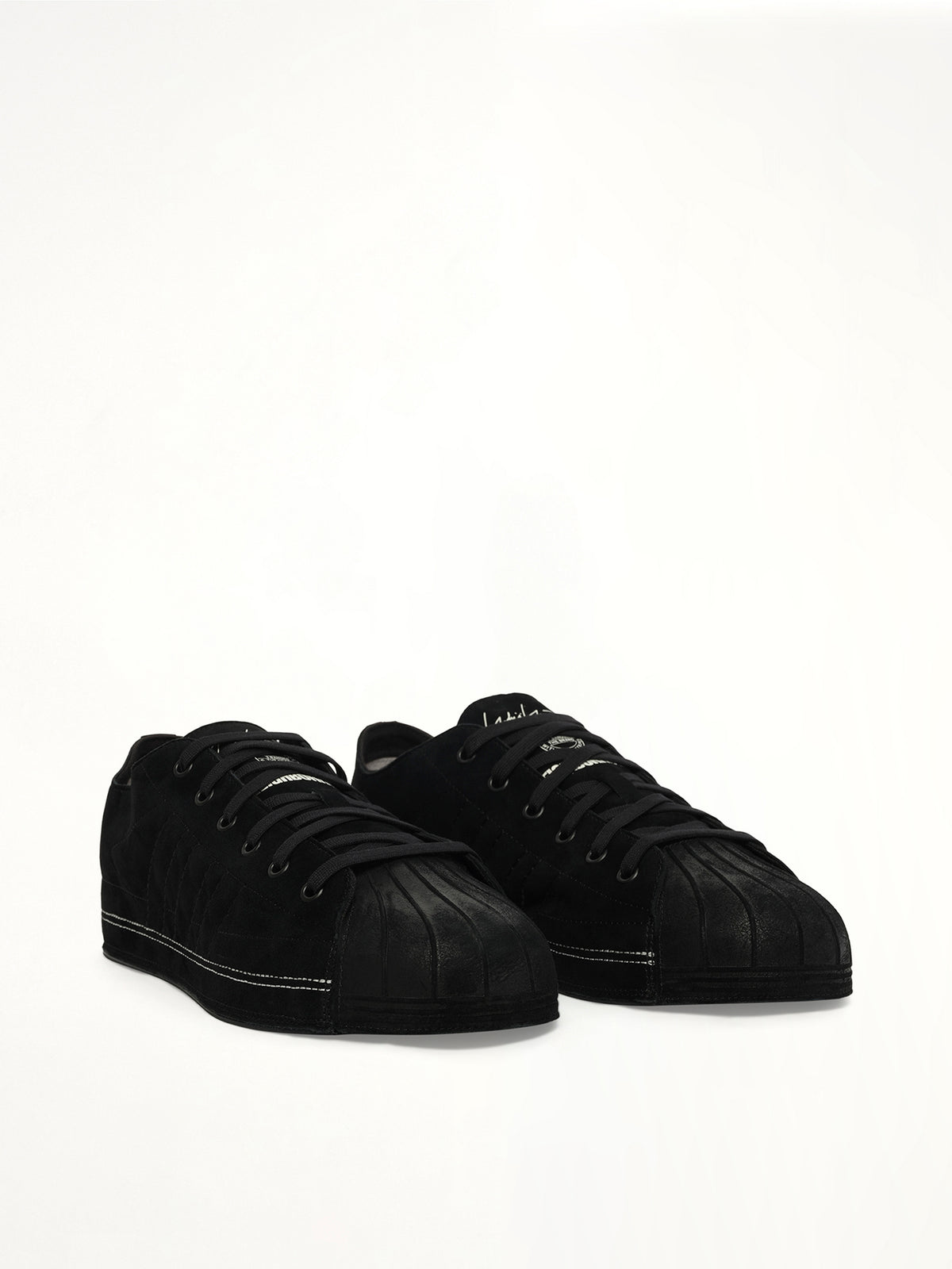 Y-3 X NBHD Nizzastar Lo Sneaker in Black/Off White Front View | Y-3