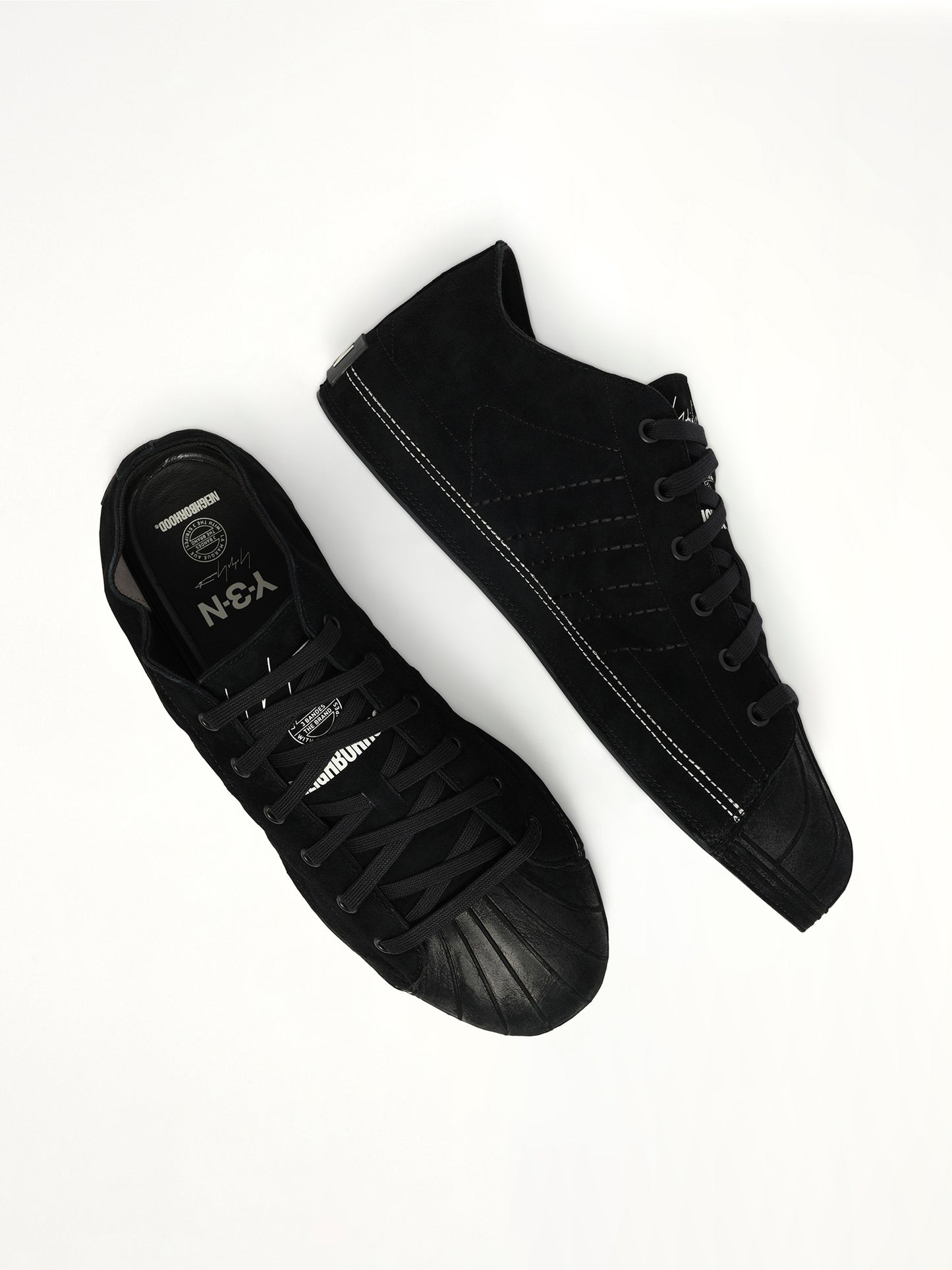 Y-3 X NBHD Nizzastar Lo Sneaker in Black/Off White