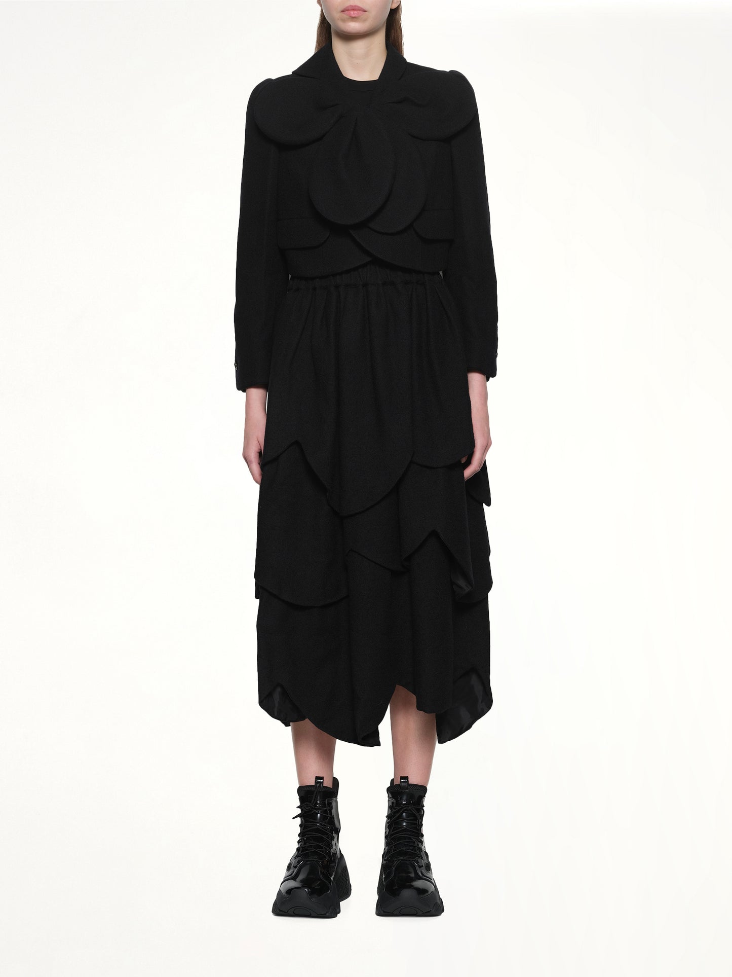 Flower Petal Jacket in Black