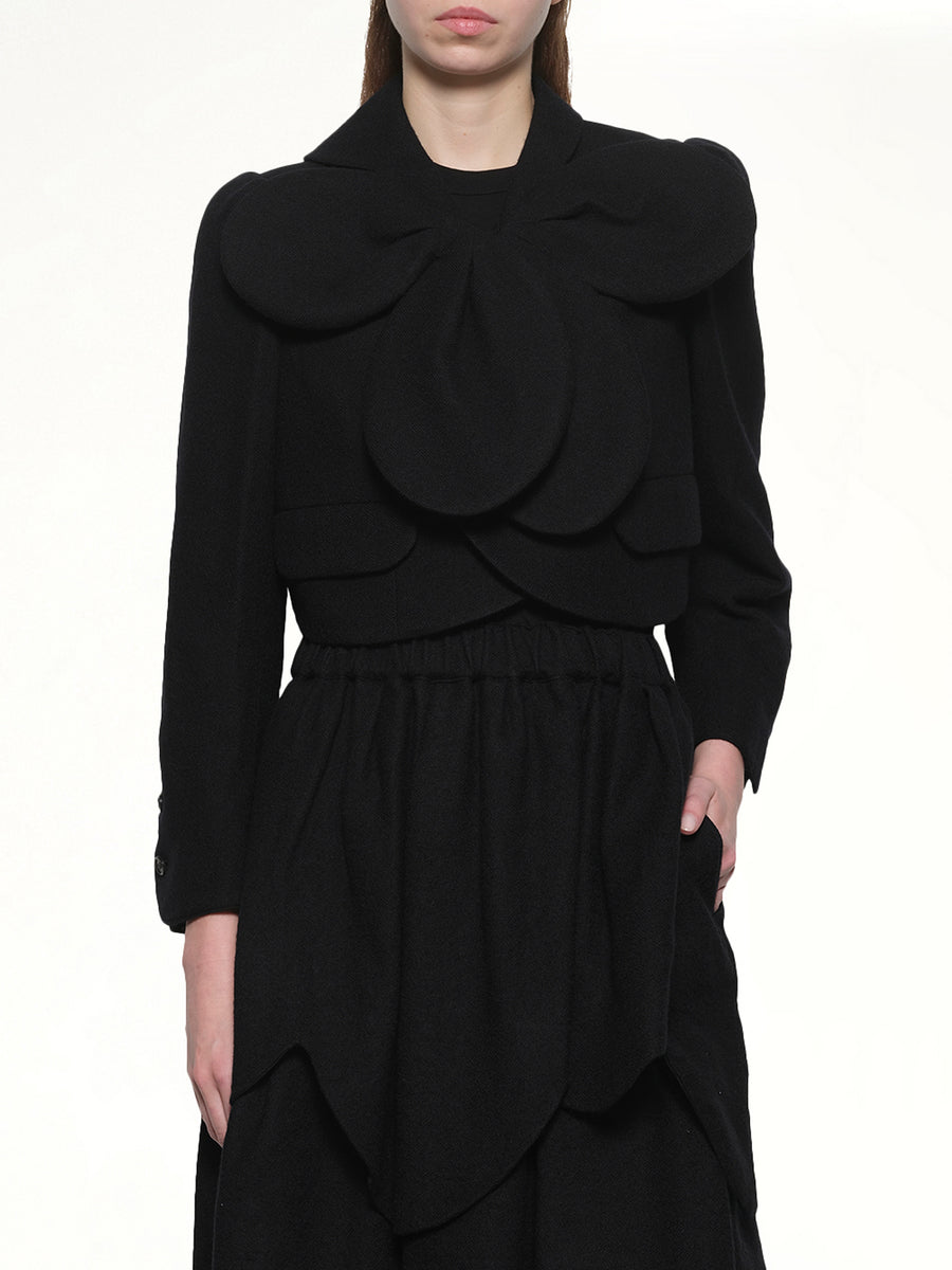 Flower Petal Jacket in Black