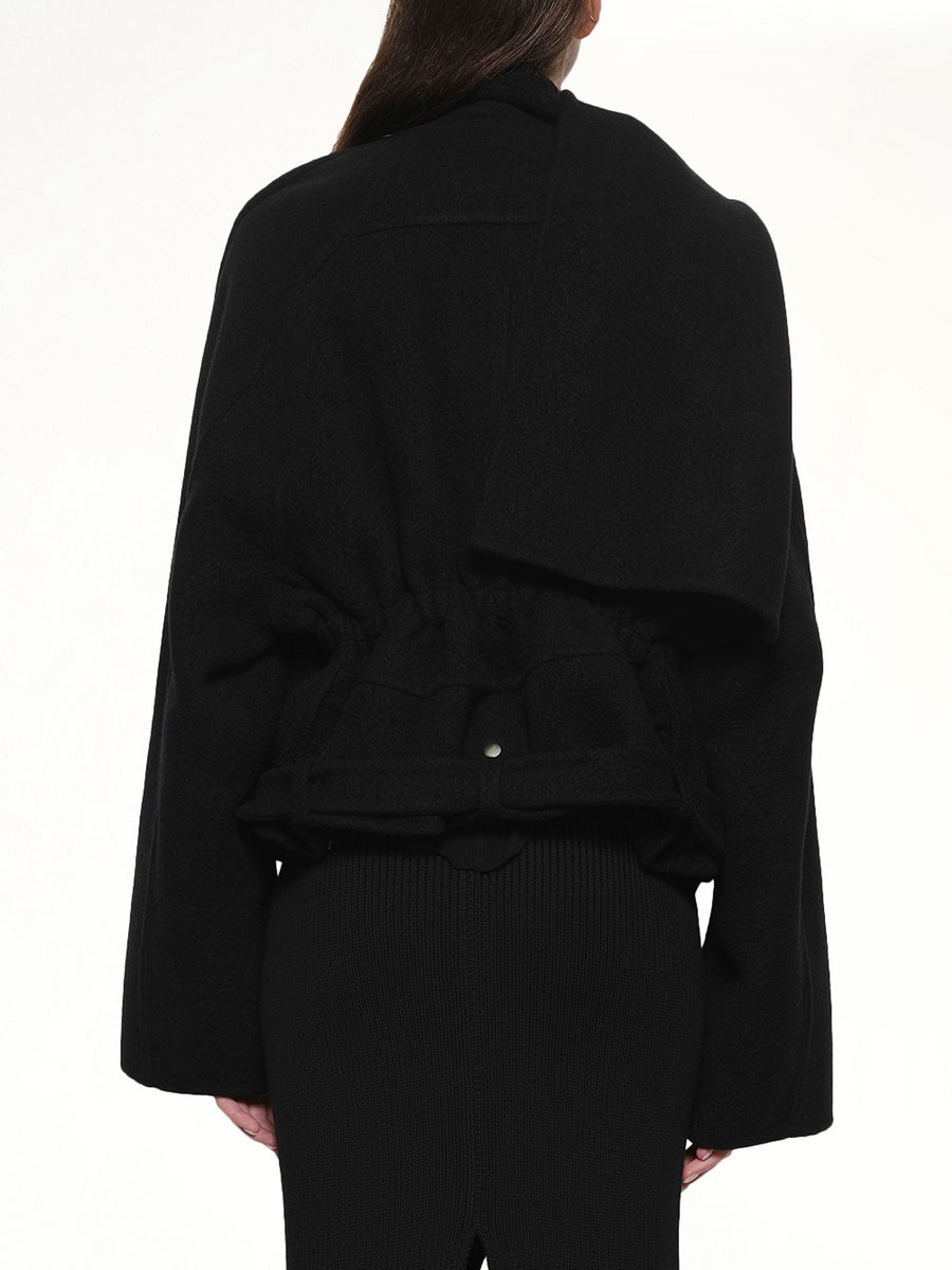 Cropped Scarf Flight in Black