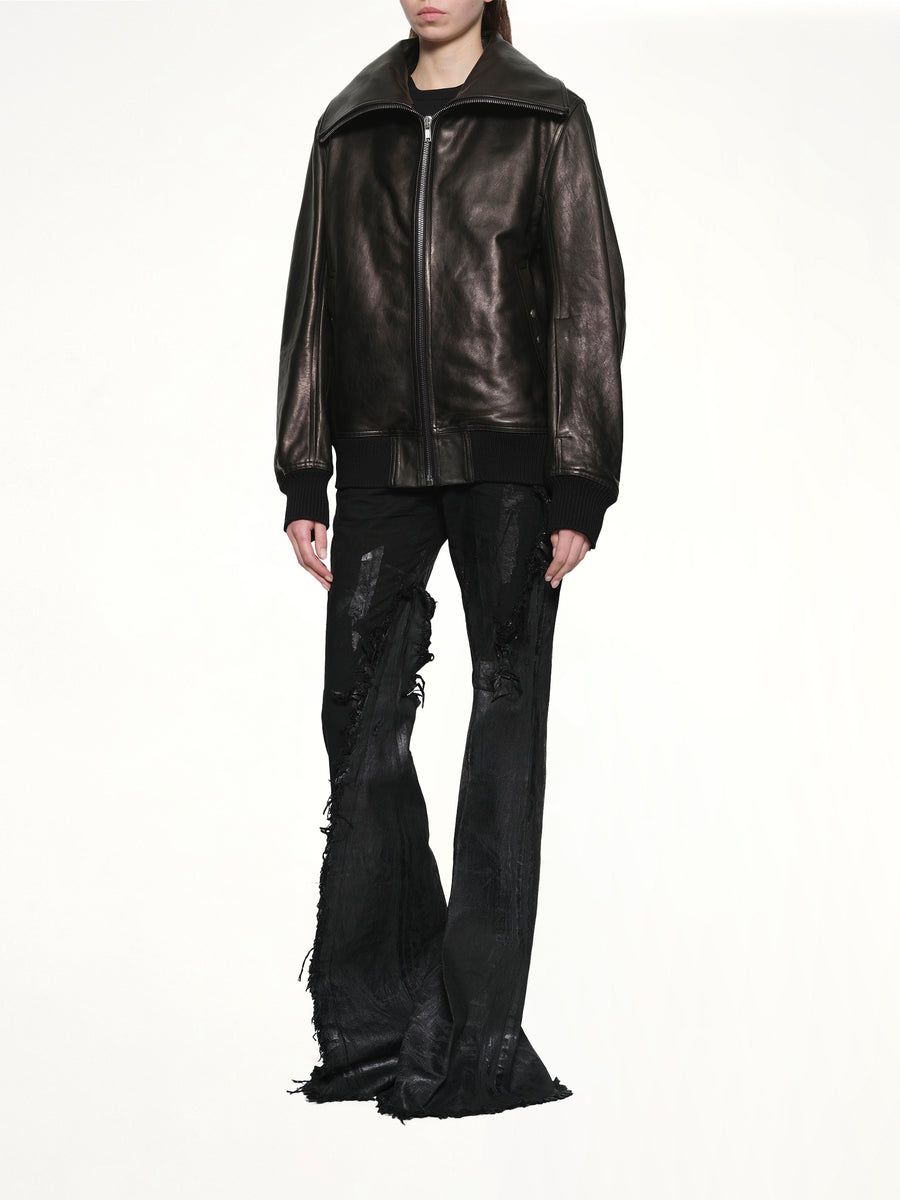 Dracucollar Leather Flight in Black