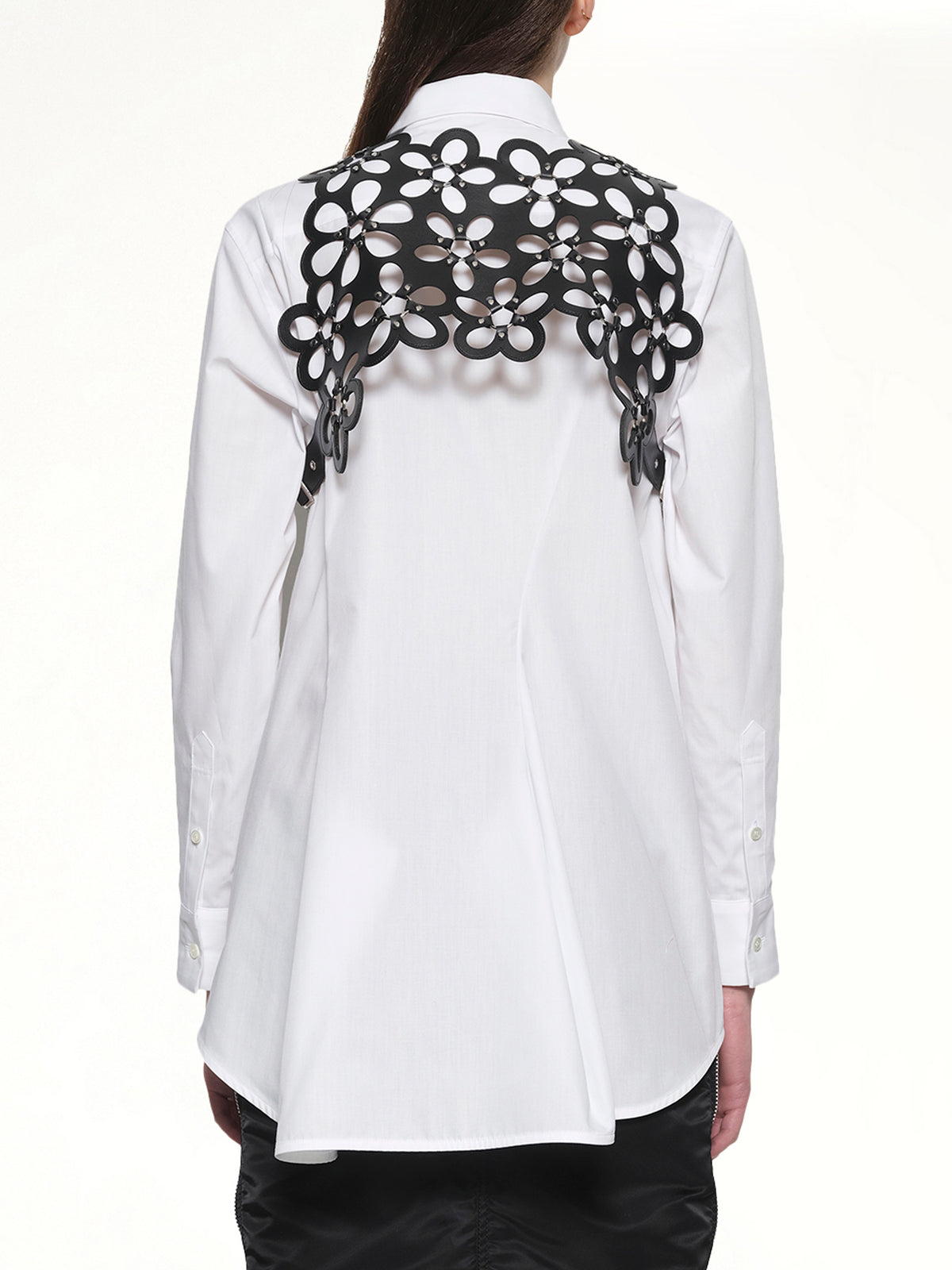 Petal Leather Vest in Black