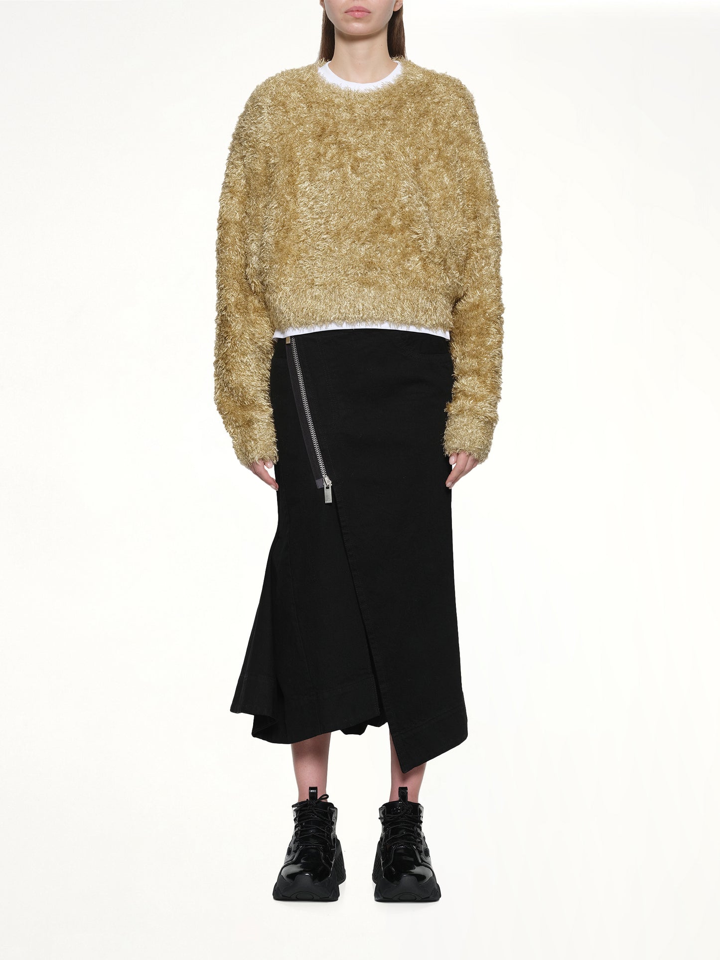 Polyester Lame Knit in Gold