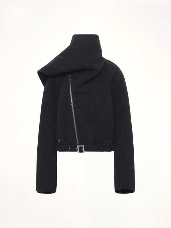 Cropped Scarf Flight in Black