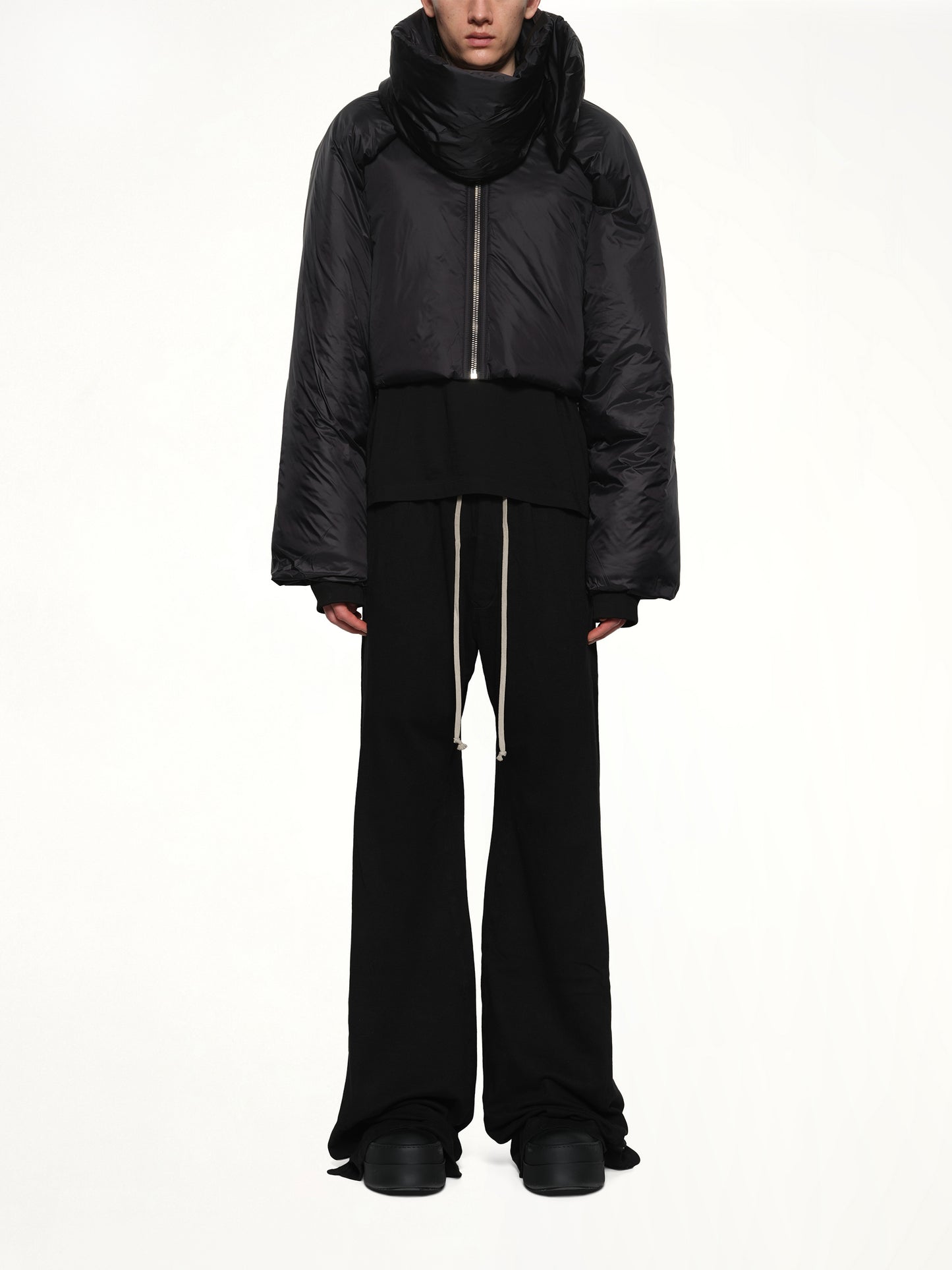 Convertible Down Jacket in Black