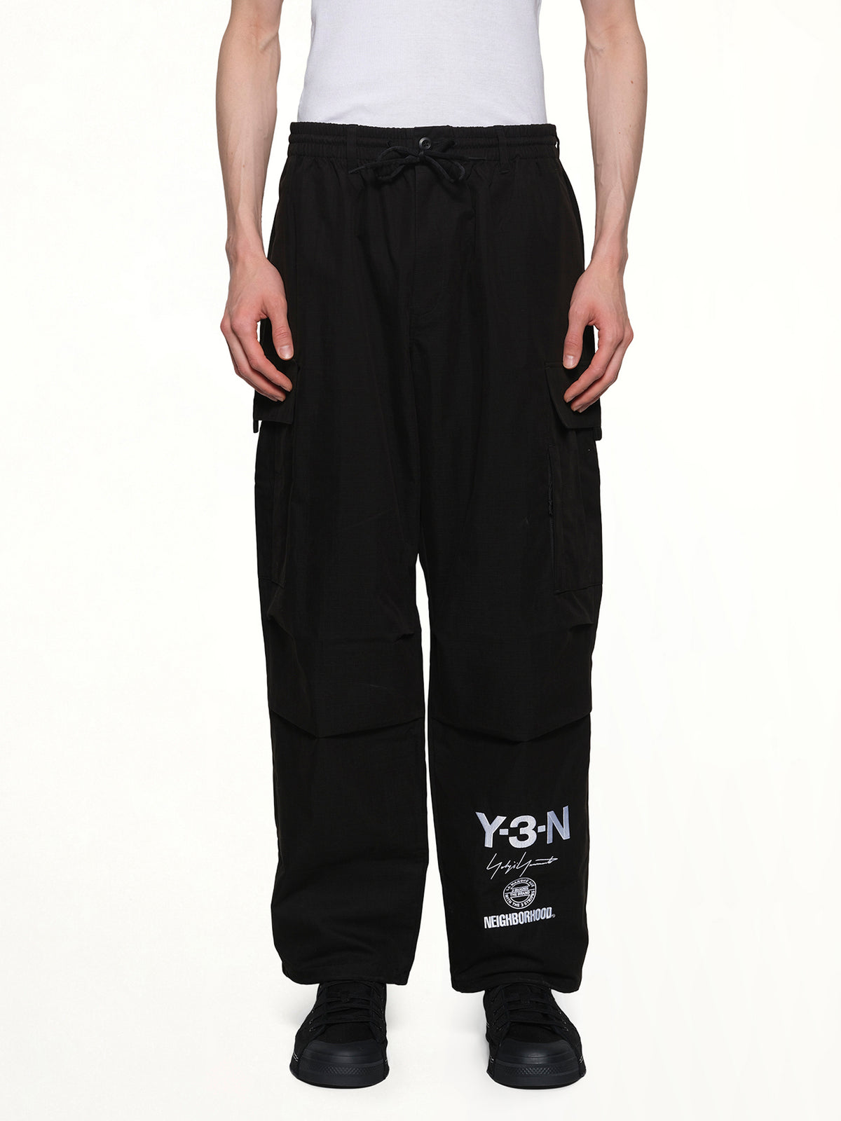 Y-3 X NBHD 블랙 카고 팬츠