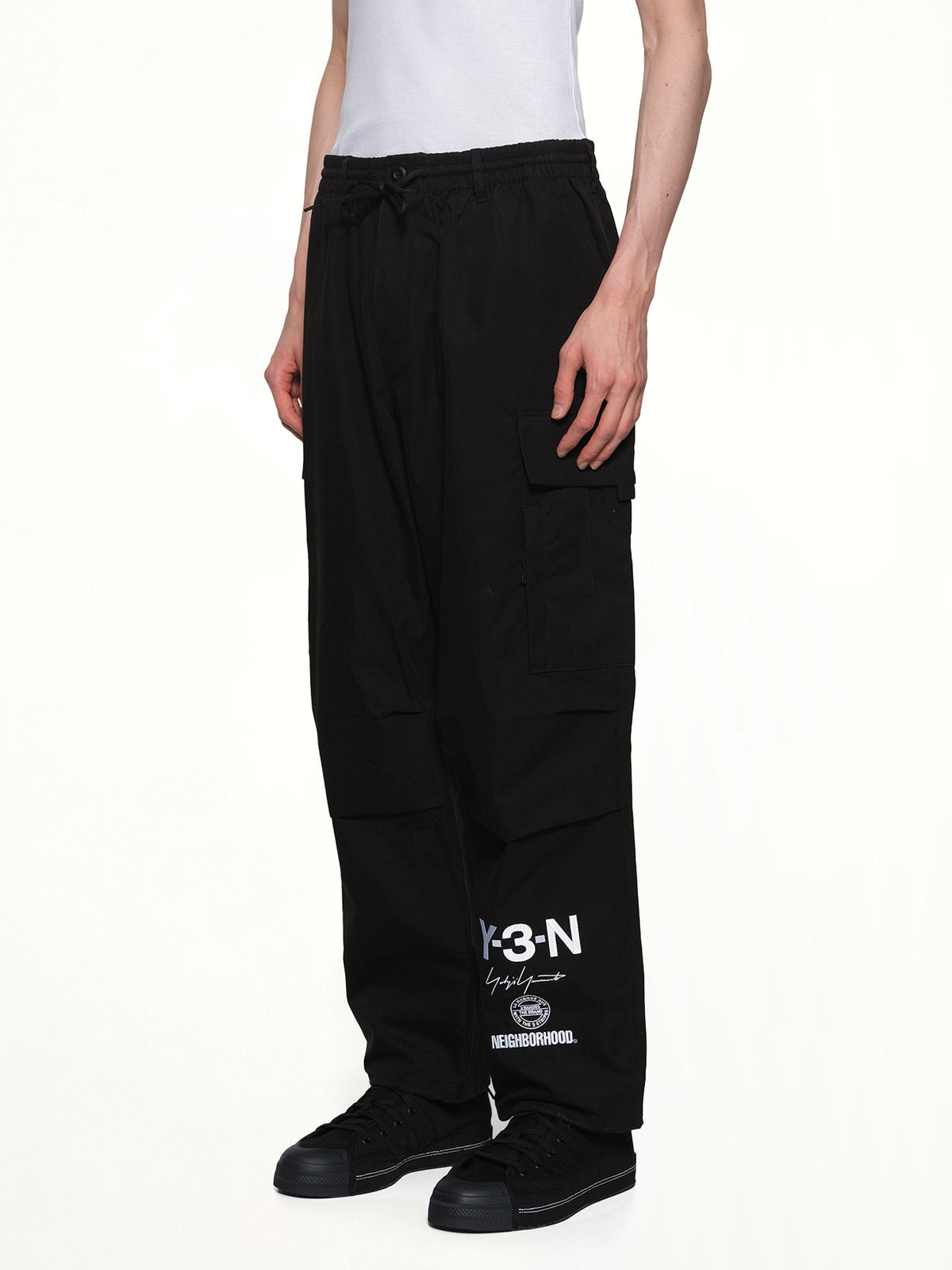 Y-3 X NBHD 블랙 카고 팬츠