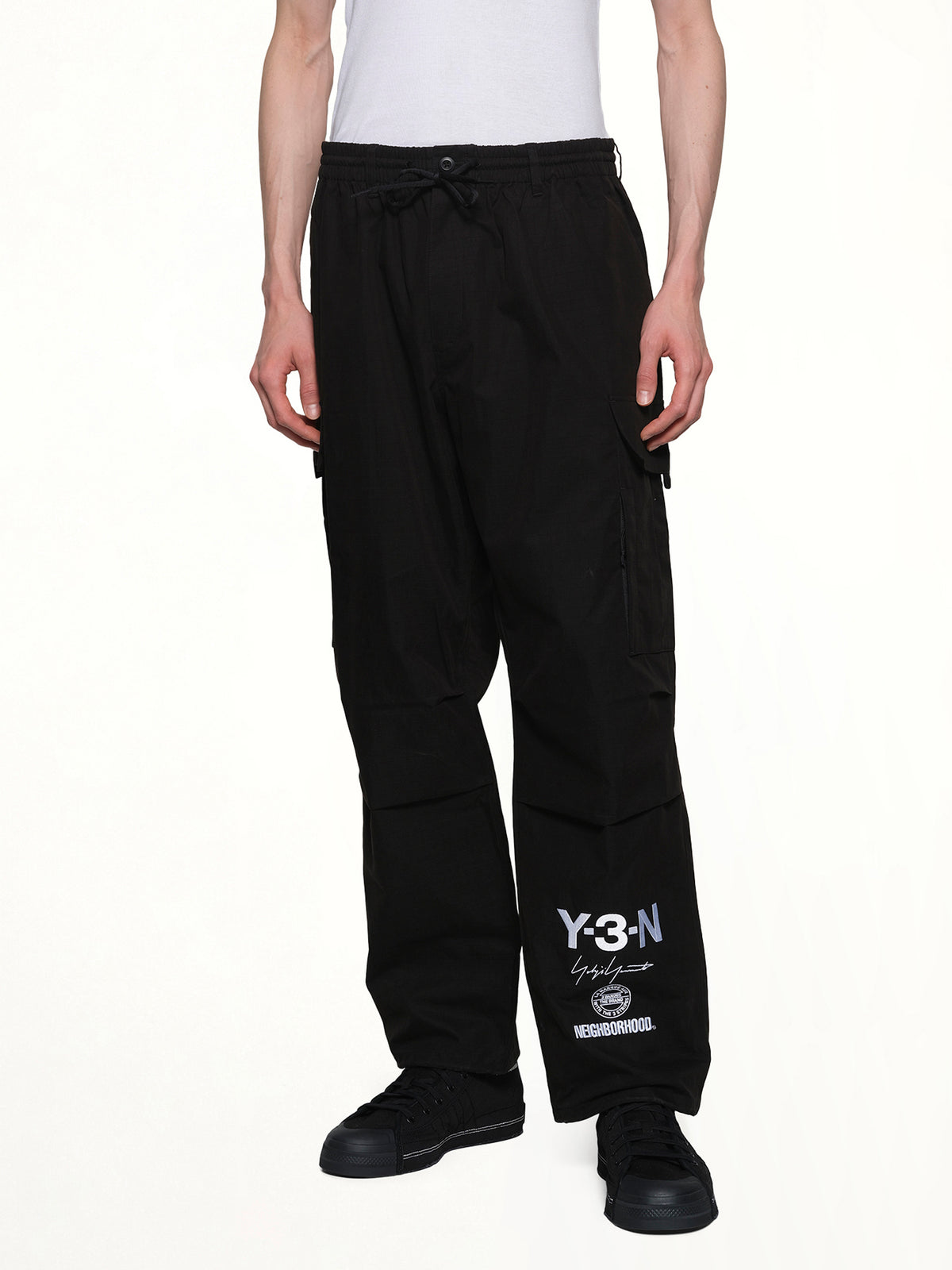 Y-3 X NBHD 블랙 카고 팬츠