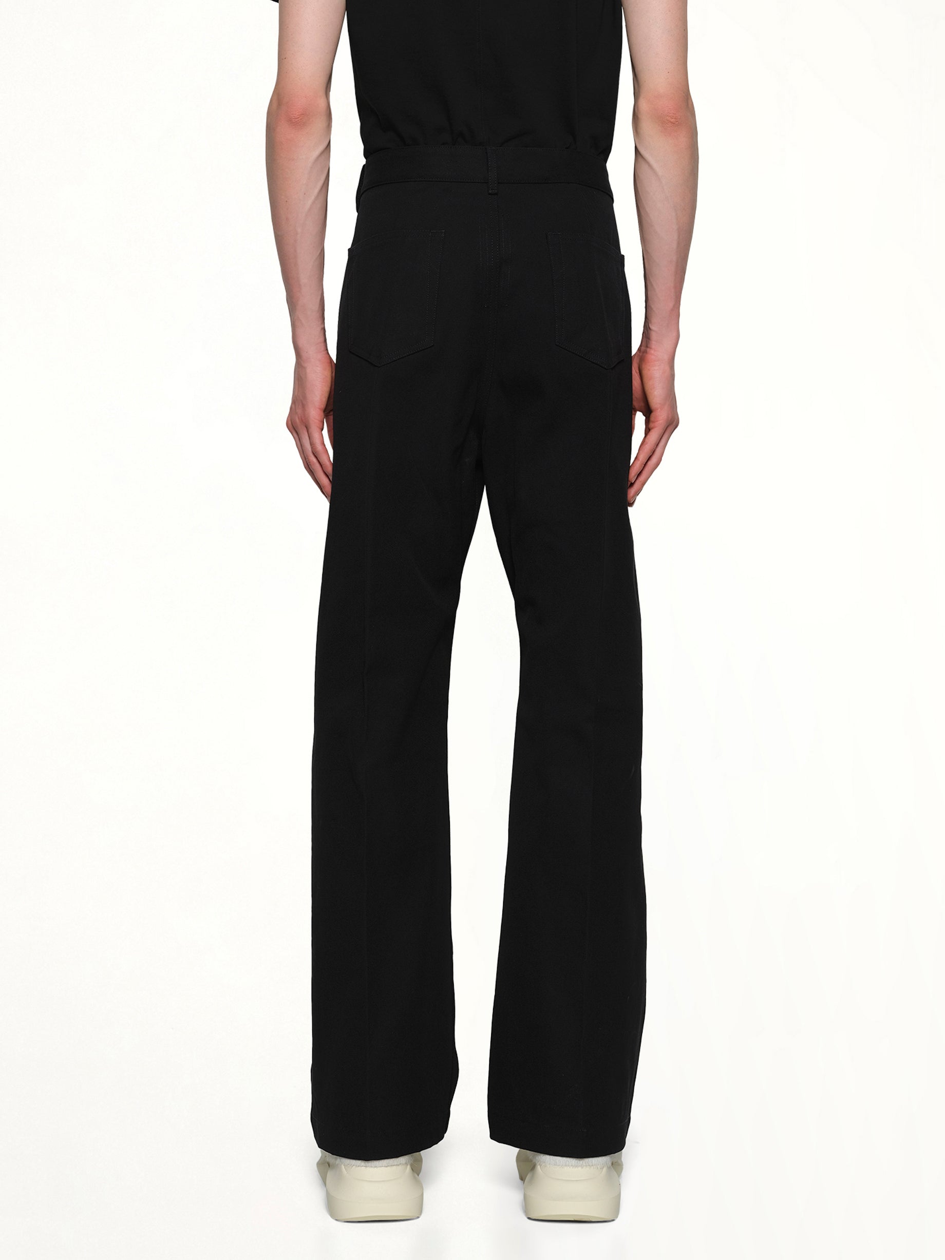 Cotton Whipcord Geth Jeans in Black