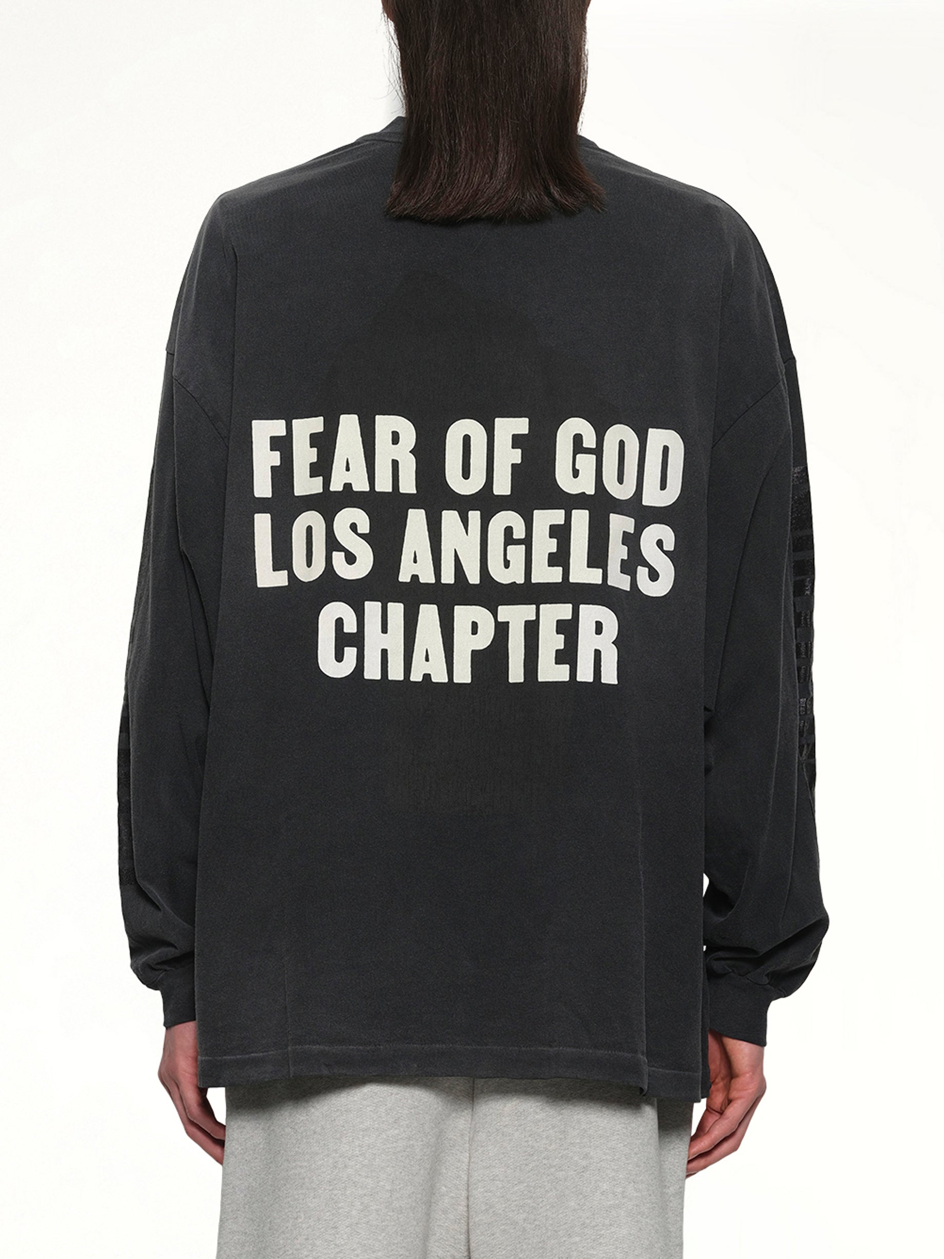Relaxed Long Sleeve Disciple T-Shirt in Black