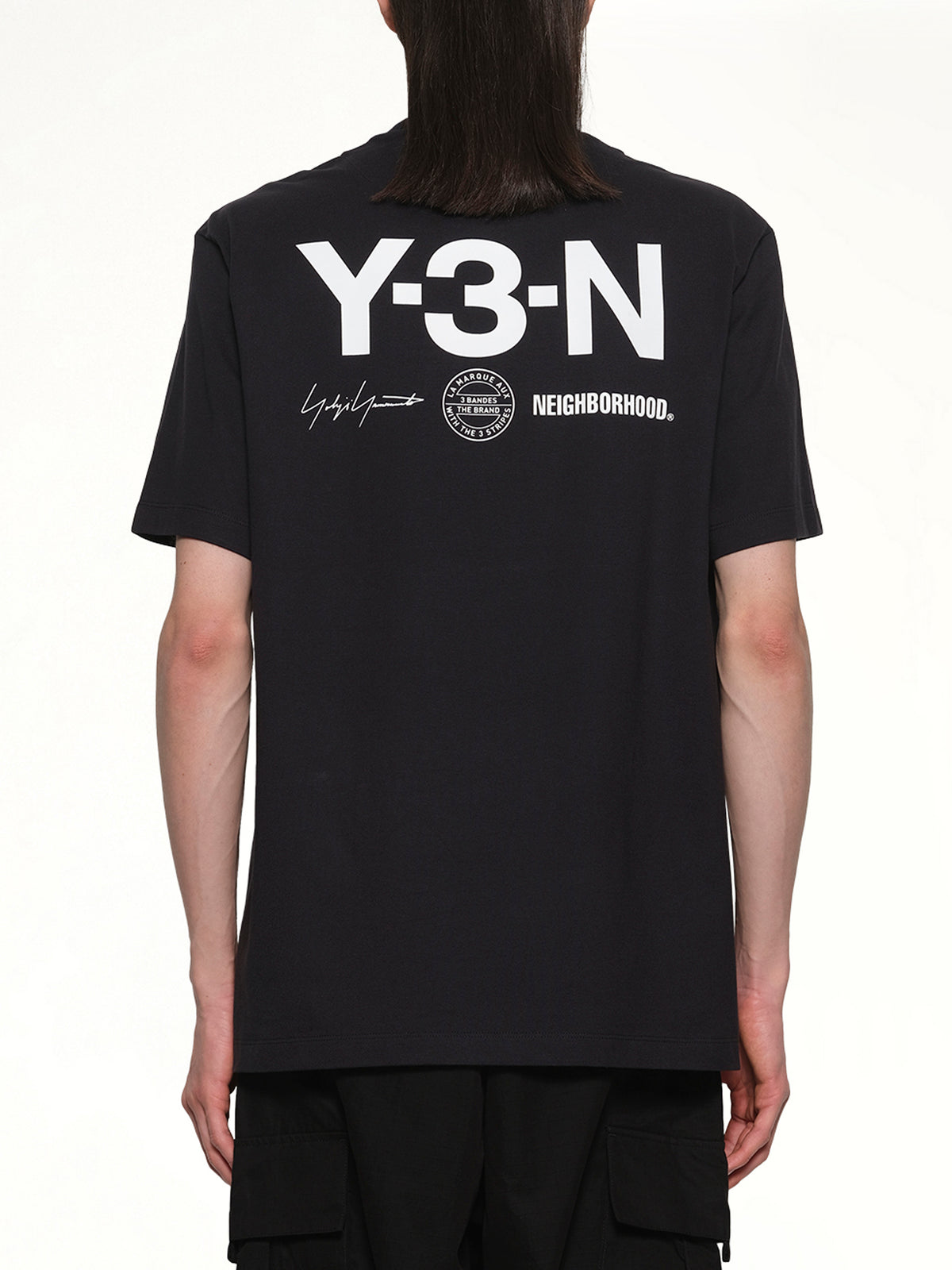 Y-3 X NBHD 黑色/花岗岩印花 T 恤