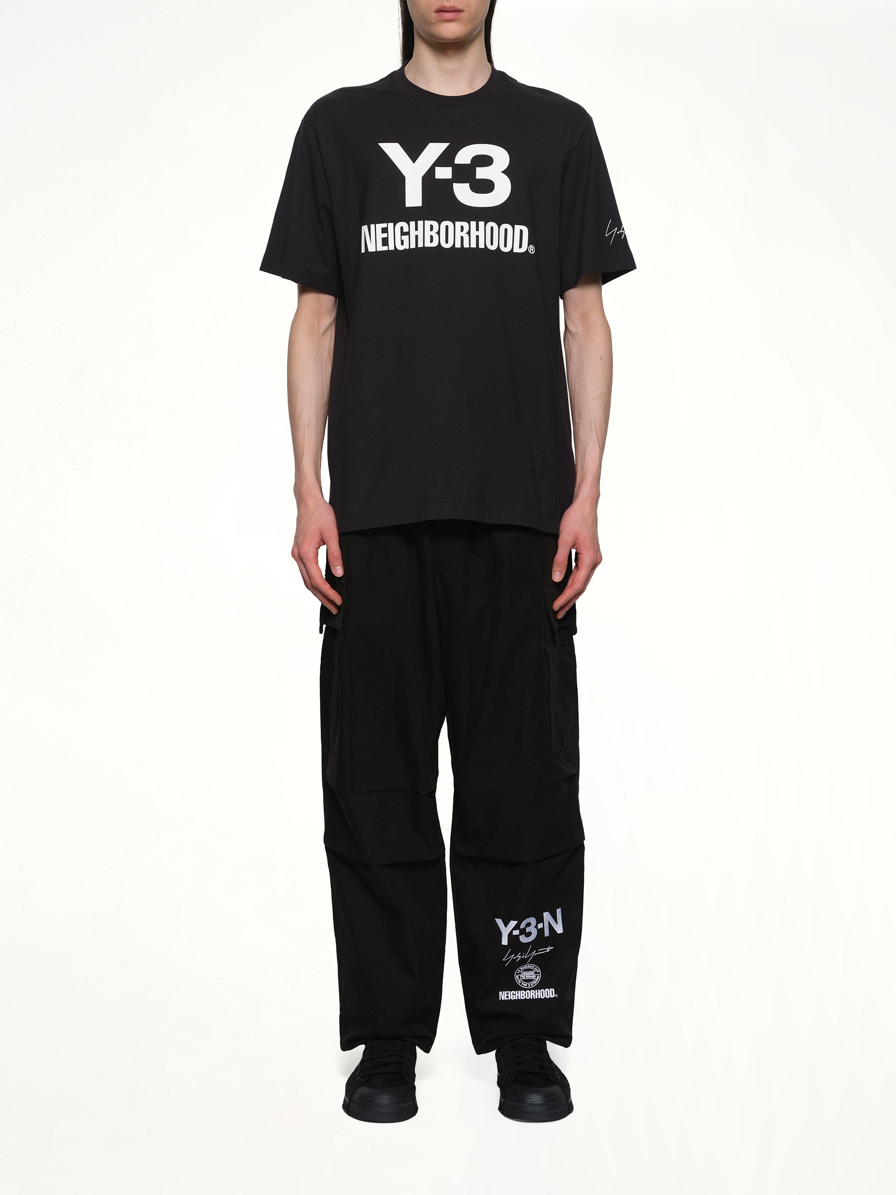 Y-3 X NBHD 黑色徽标T恤