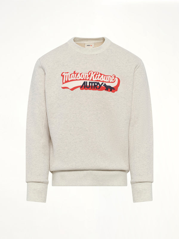 그레이 멜란지 Autry x Maison Kitsune 스웨트셔츠