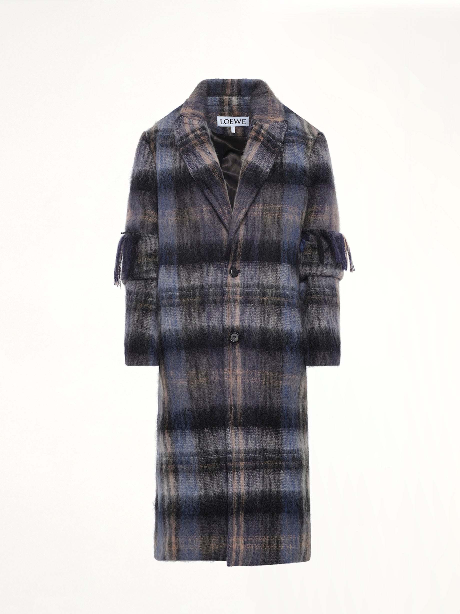 Mohair Coat in Blue/Multicolour