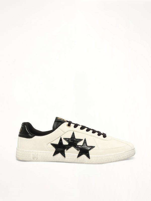 Croc Debossed Pacific Sneaker in Black Side View | AMIRI