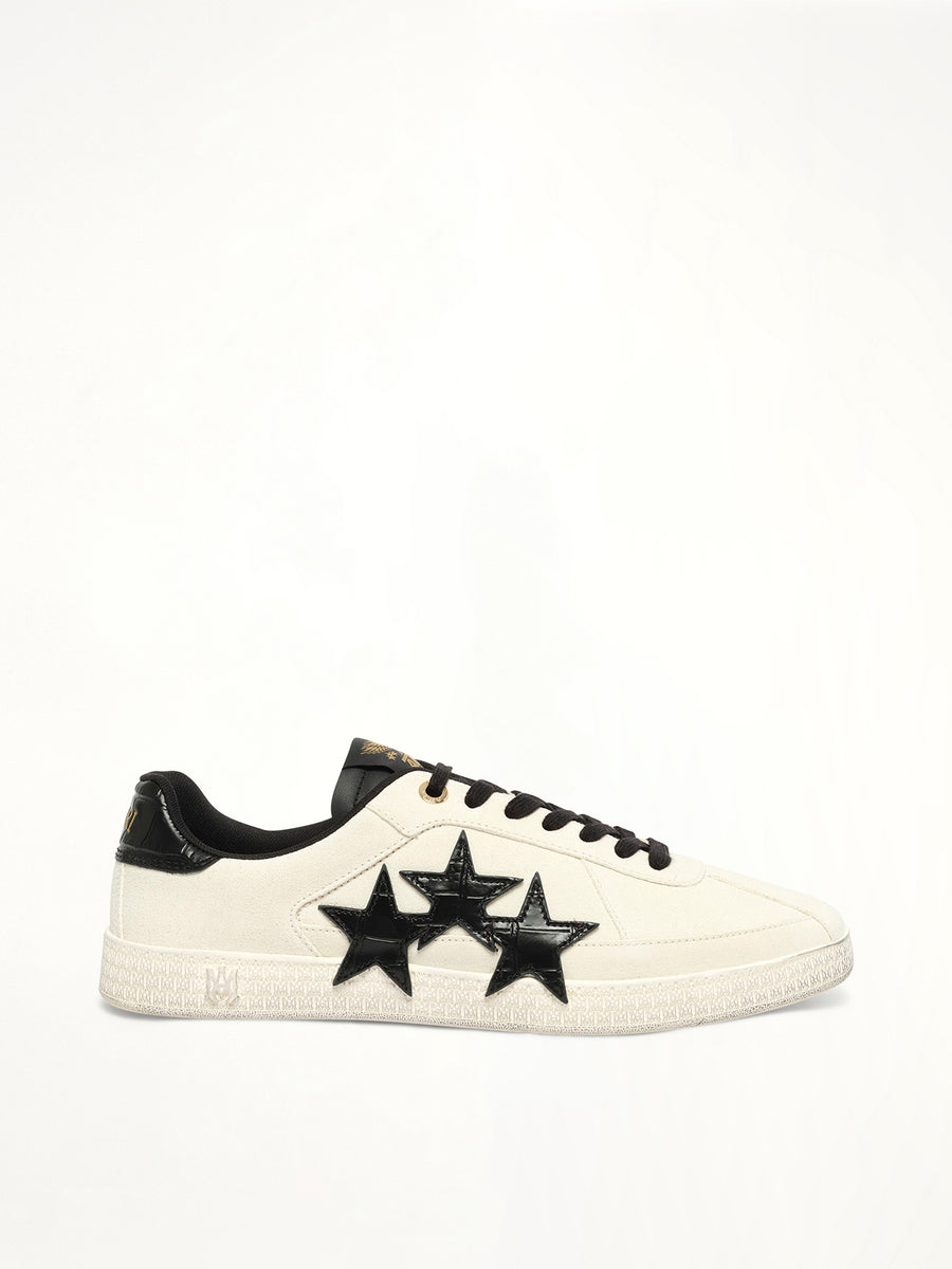 Croc Debossed Pacific Sneaker in Black Side View | AMIRI