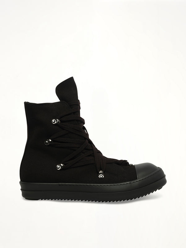 Megalace Sneaks in All Black Side View | RICK OWENS DRKSHDW