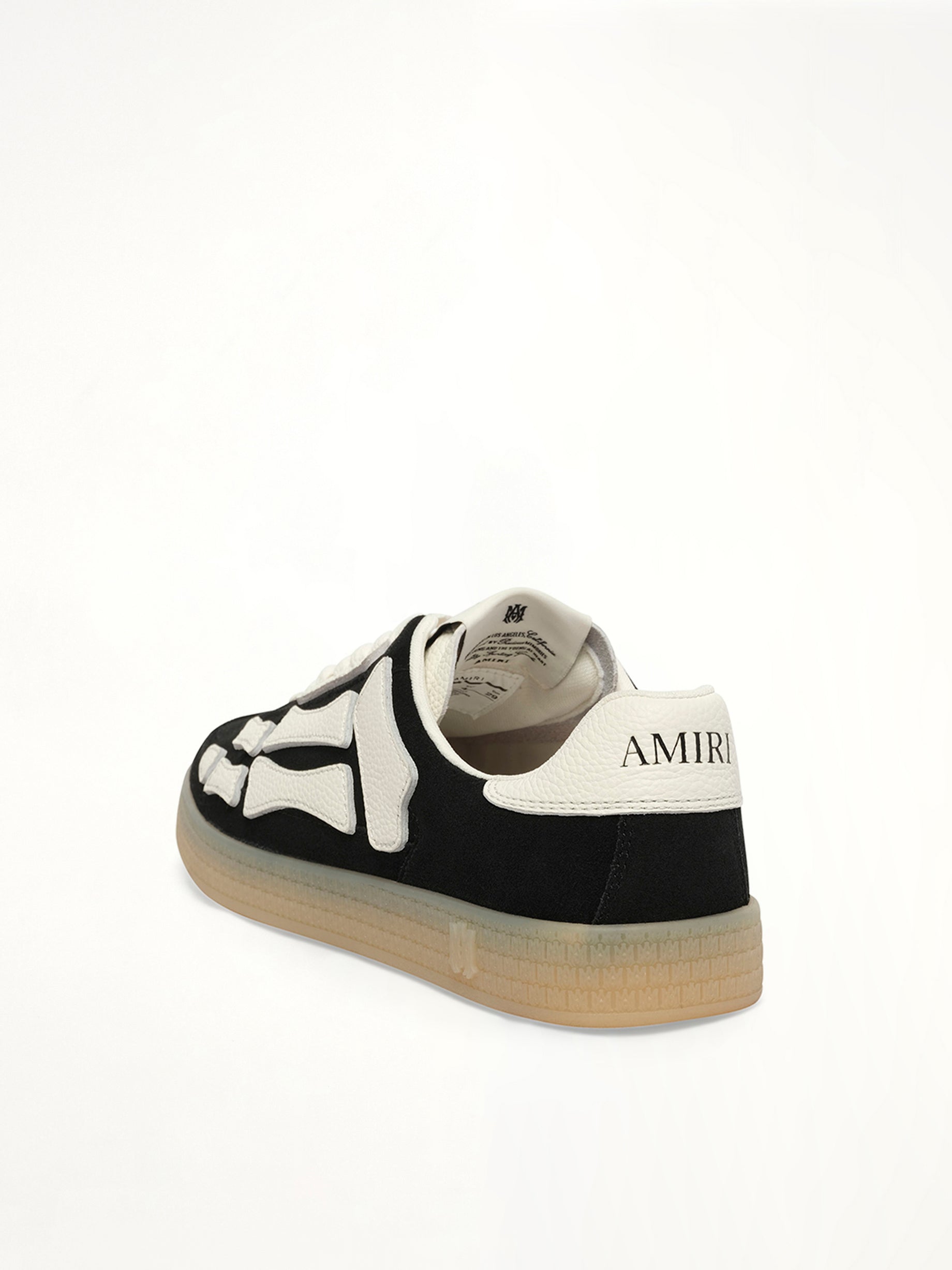 Pacific Bones Sneaker in Black Back View | AMIRI