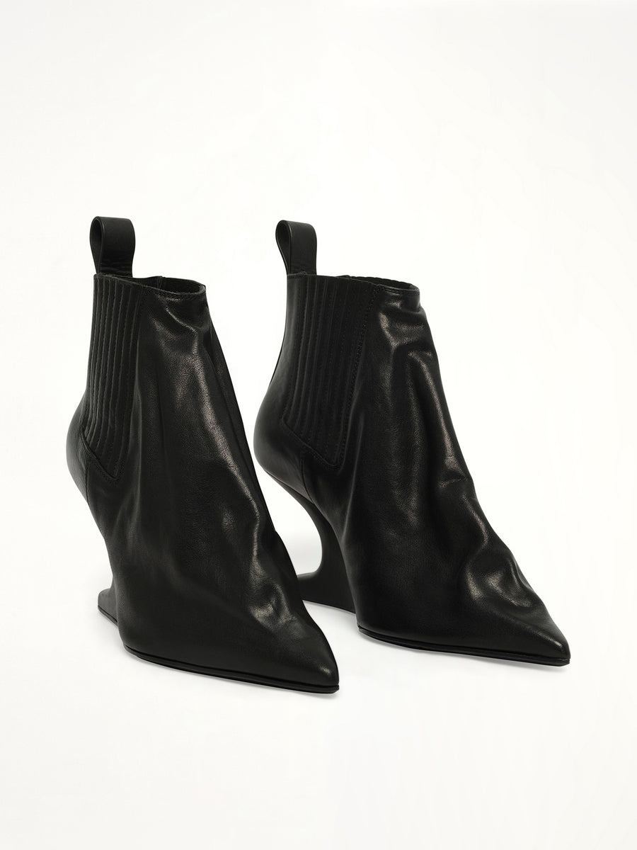 Ankle Taco in Black Front View | RICK OWENS