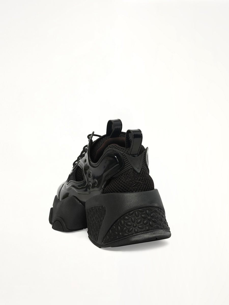 Noir Kei Ninomiya X Reebok Low Sneaker in Black Back View | NOIR KEI NINOMIYA