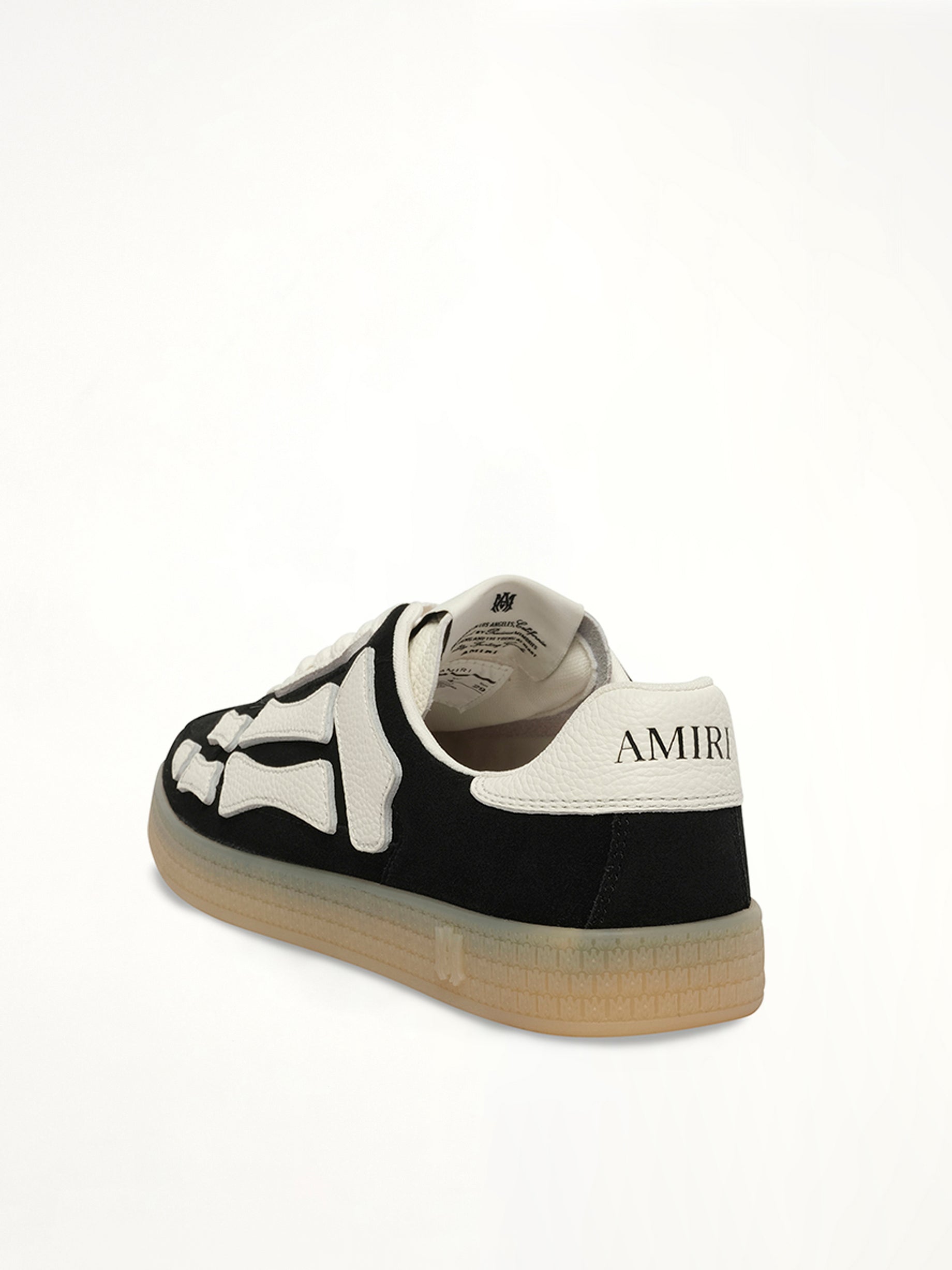 Pacific Bones Sneaker in Black Back View | AMIRI