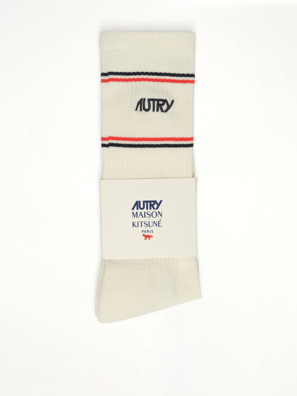 화이트 Autry x Maison Kitsune 양말