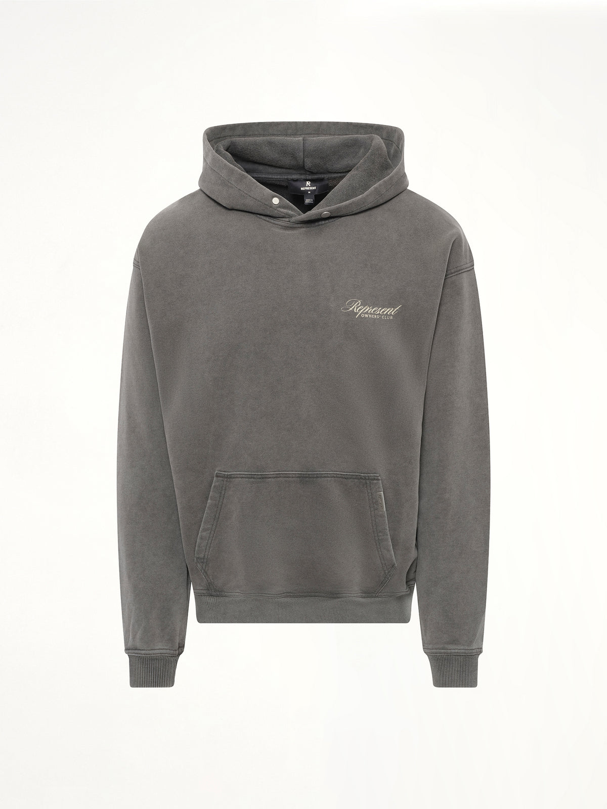 Represent Owners Club Script Hoodie in Vintage Grey