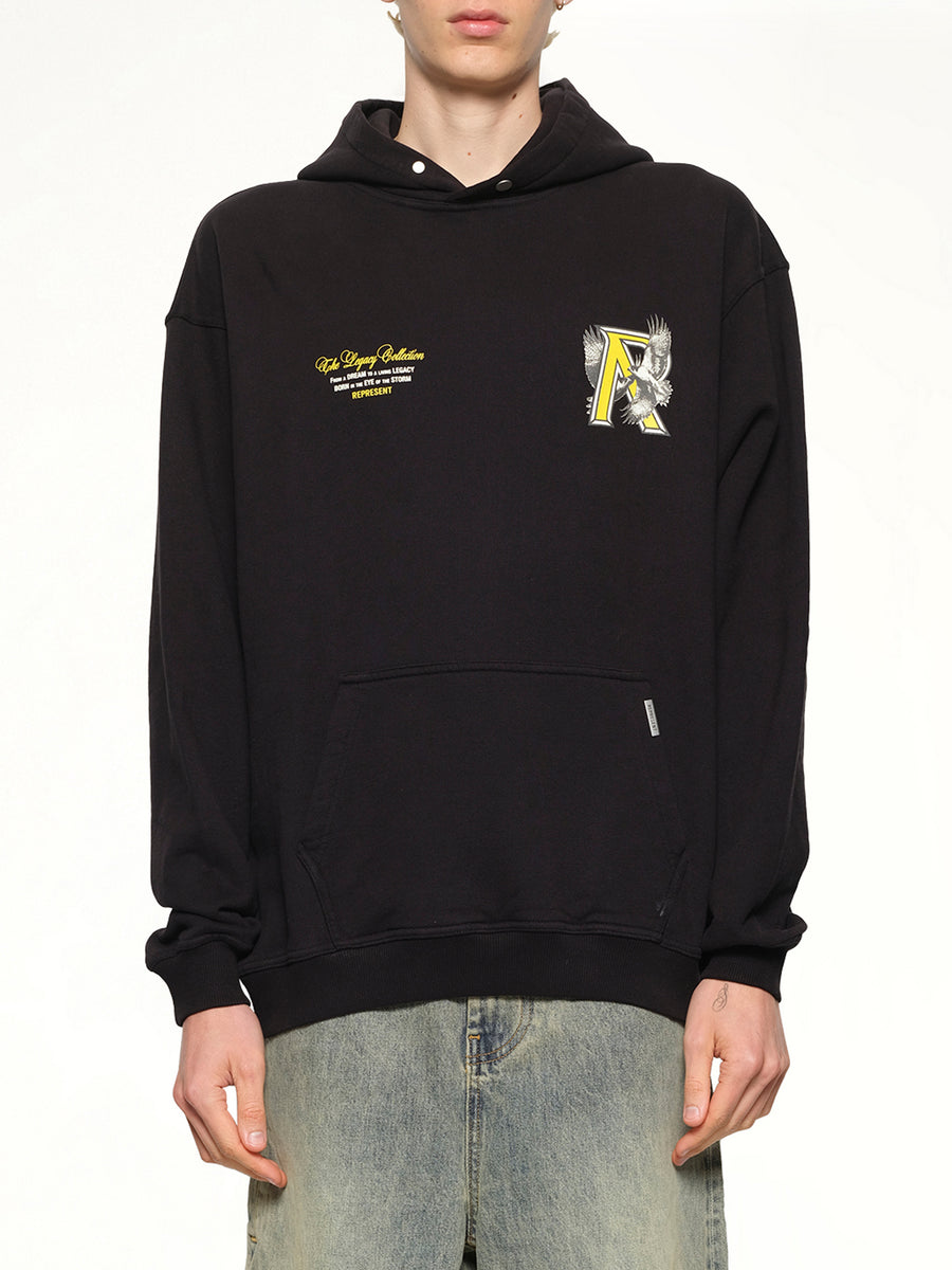 Legacy Falcon Hoodie in Jet Black