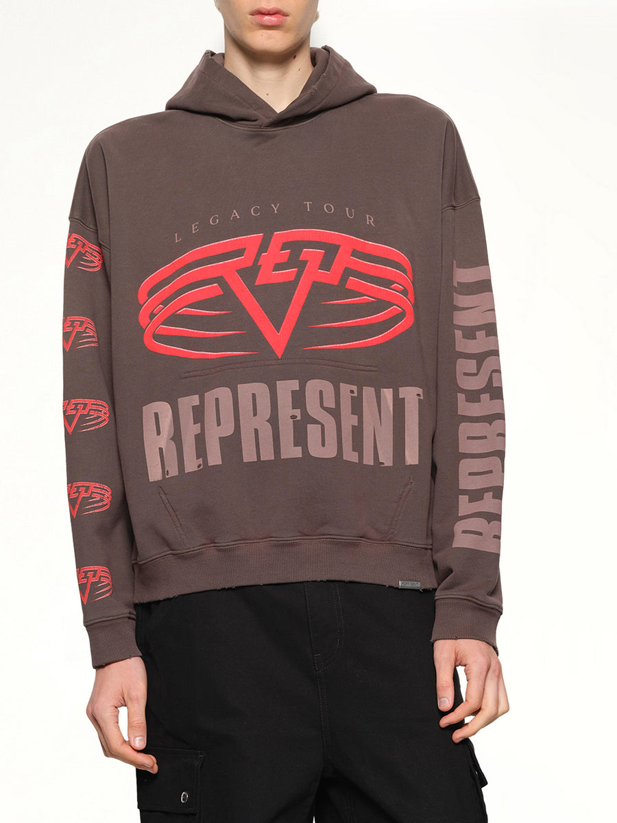 Reversible Living Legacy Falcon Hoodie in Nero
