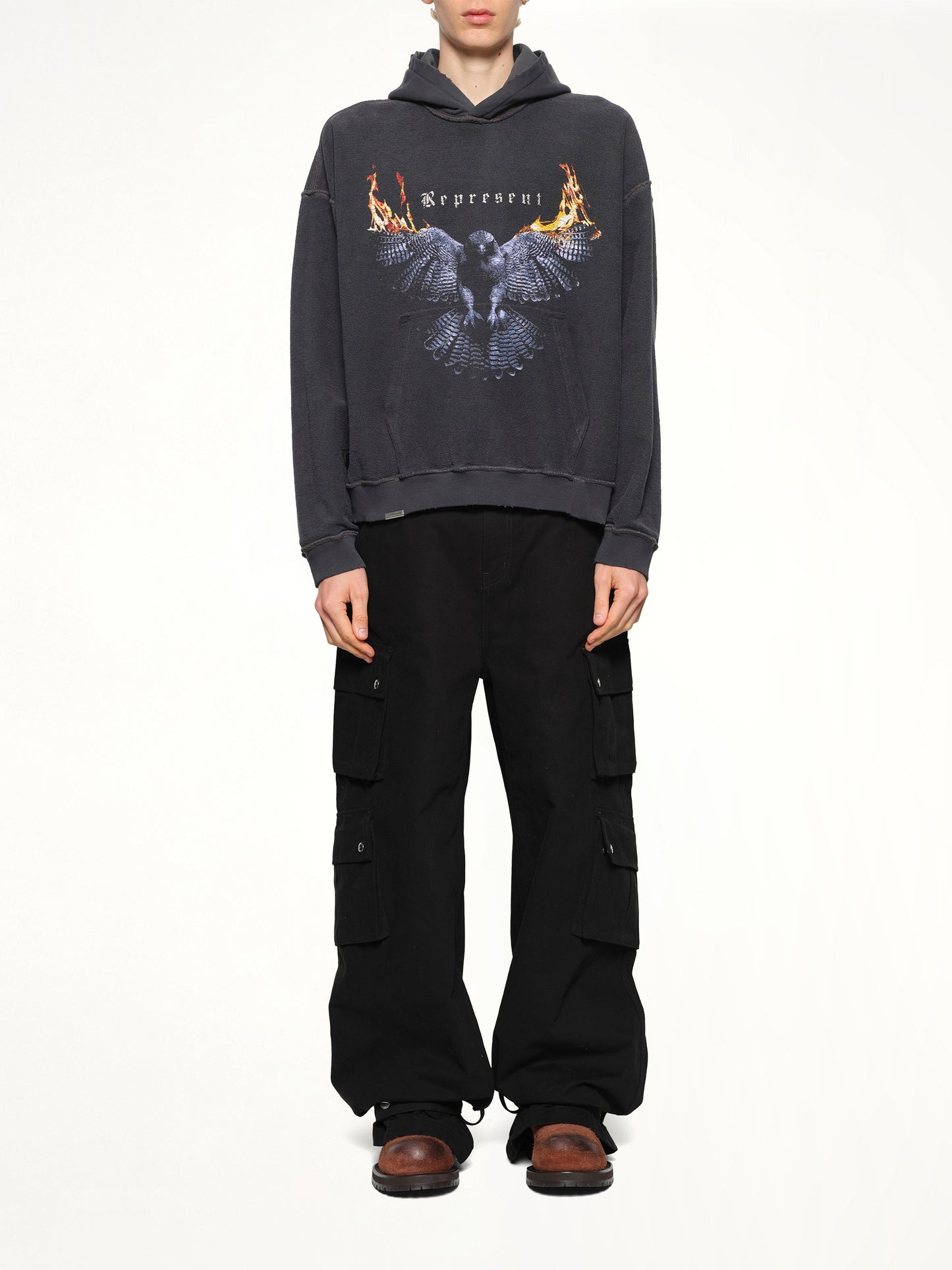 Reversible Living Legacy Falcon Hoodie in Sun Fade Grey