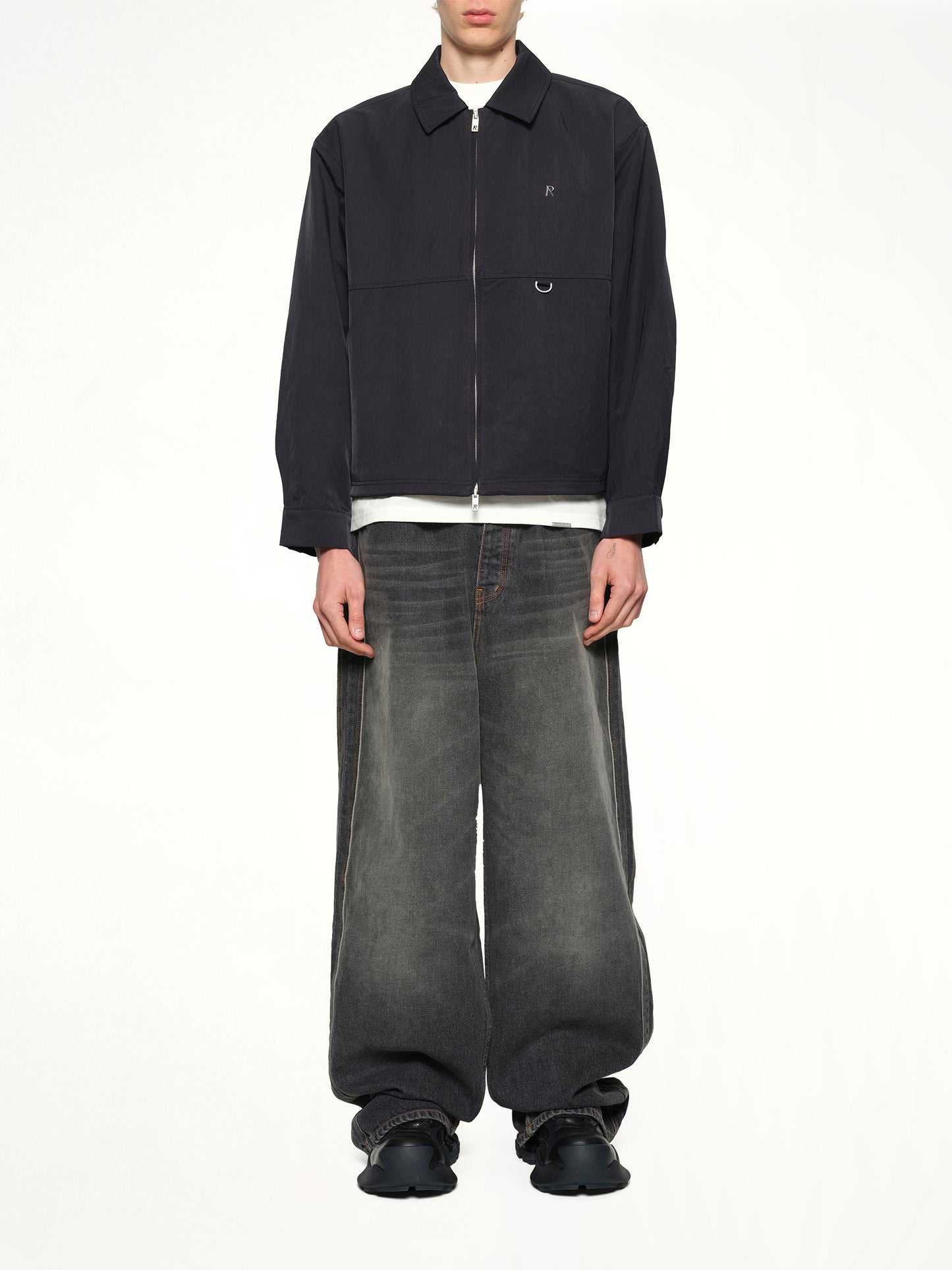 Nylon Shirt in Jet Black