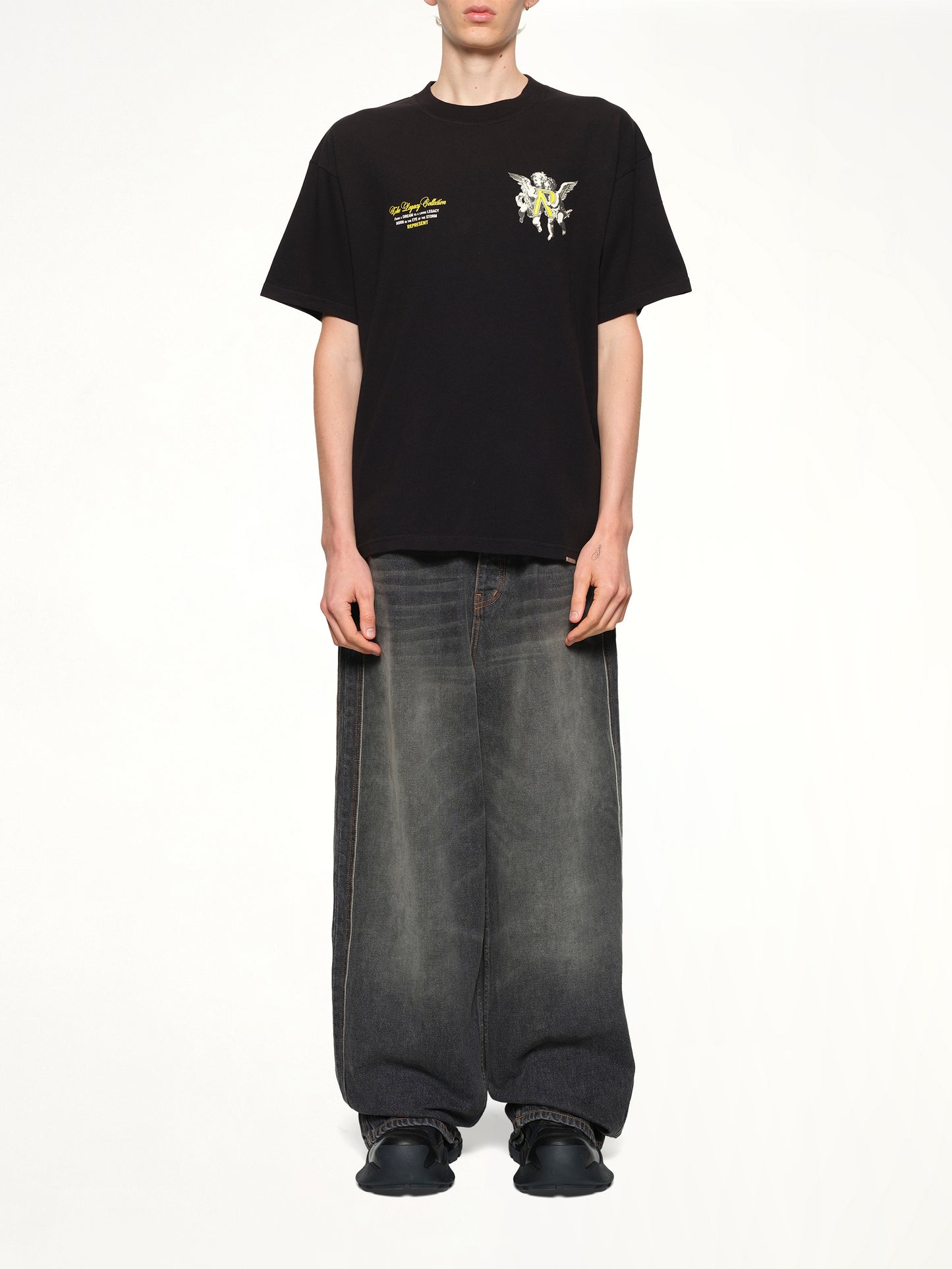 Represent Legacy Cherubs T-Shirt in Jet Black