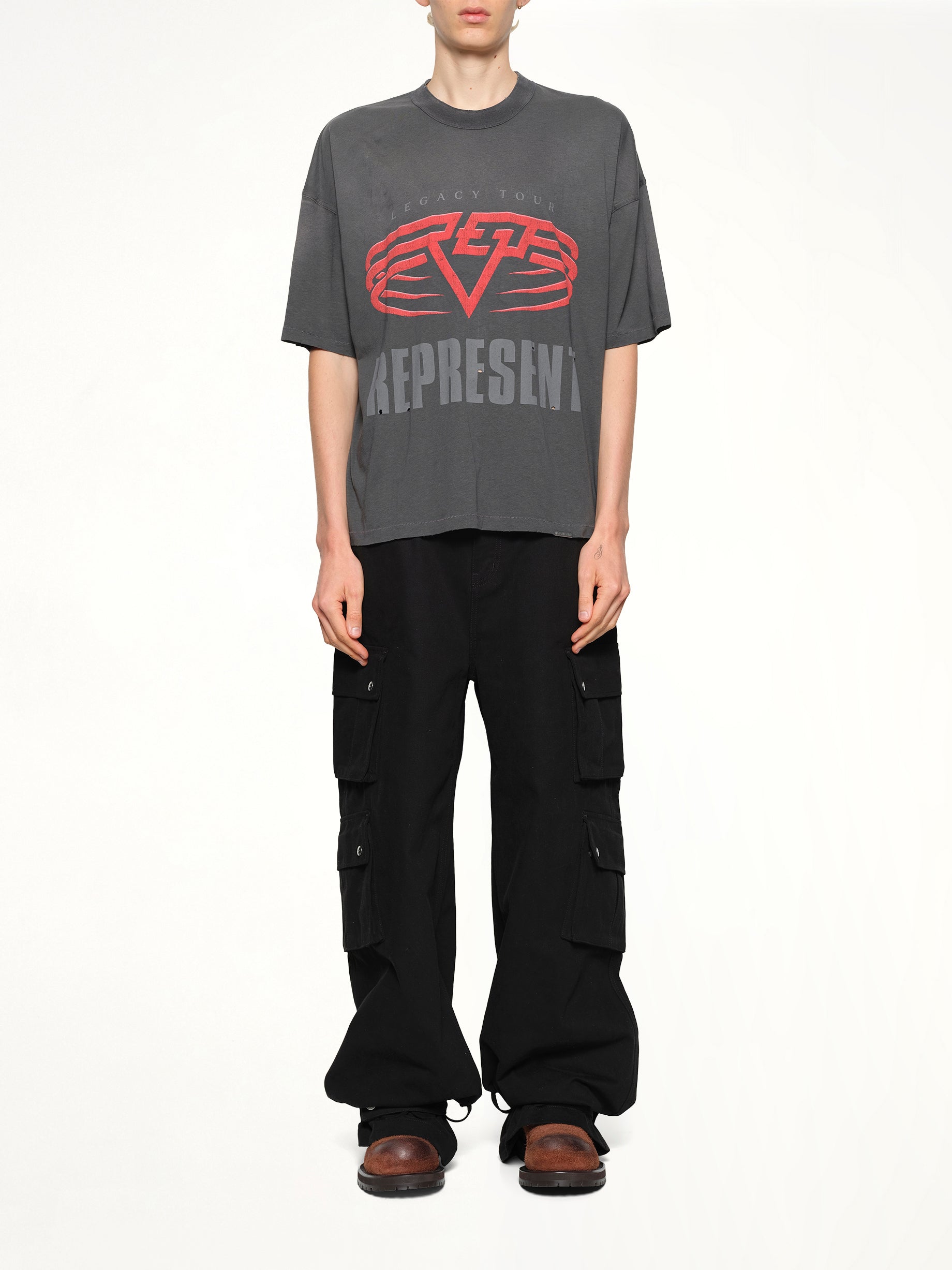 Represent Living Legacy T-Shirt in Sun Fade Grey