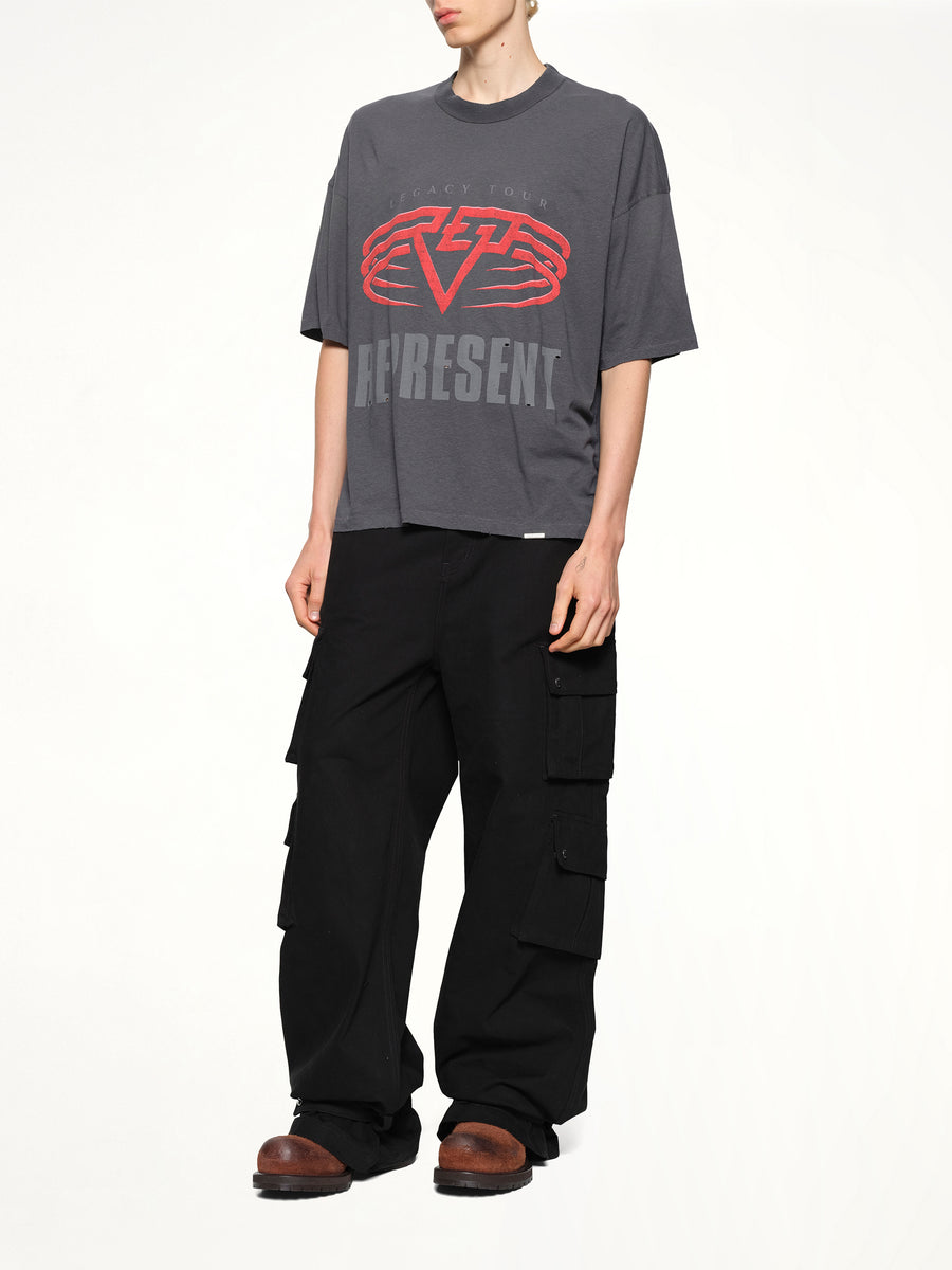 Reversible Living Legacy Falcon T-Shirt in Sun Fade Grey
