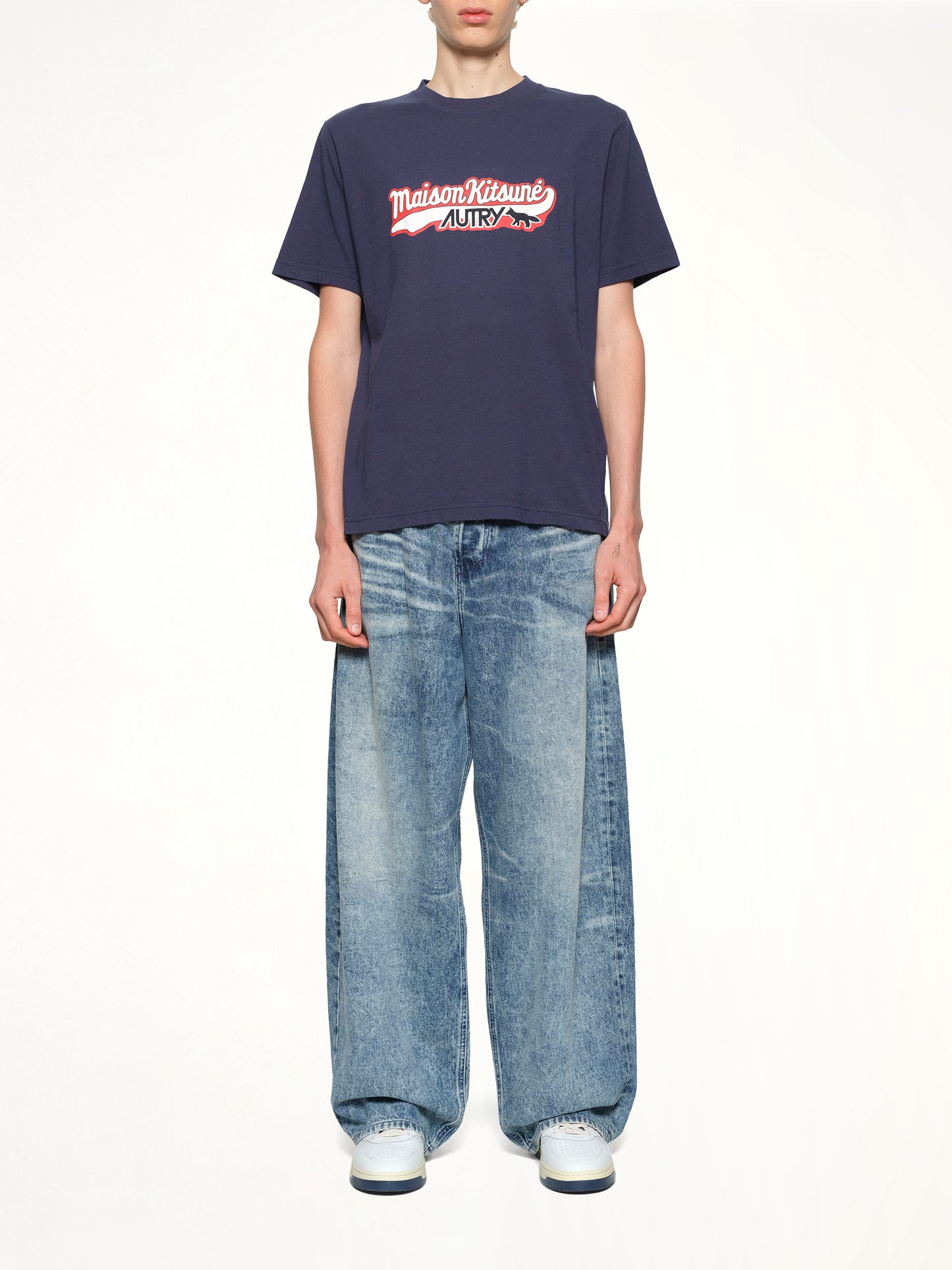 Autry x Maison Kitsune T-Shirt in Blue