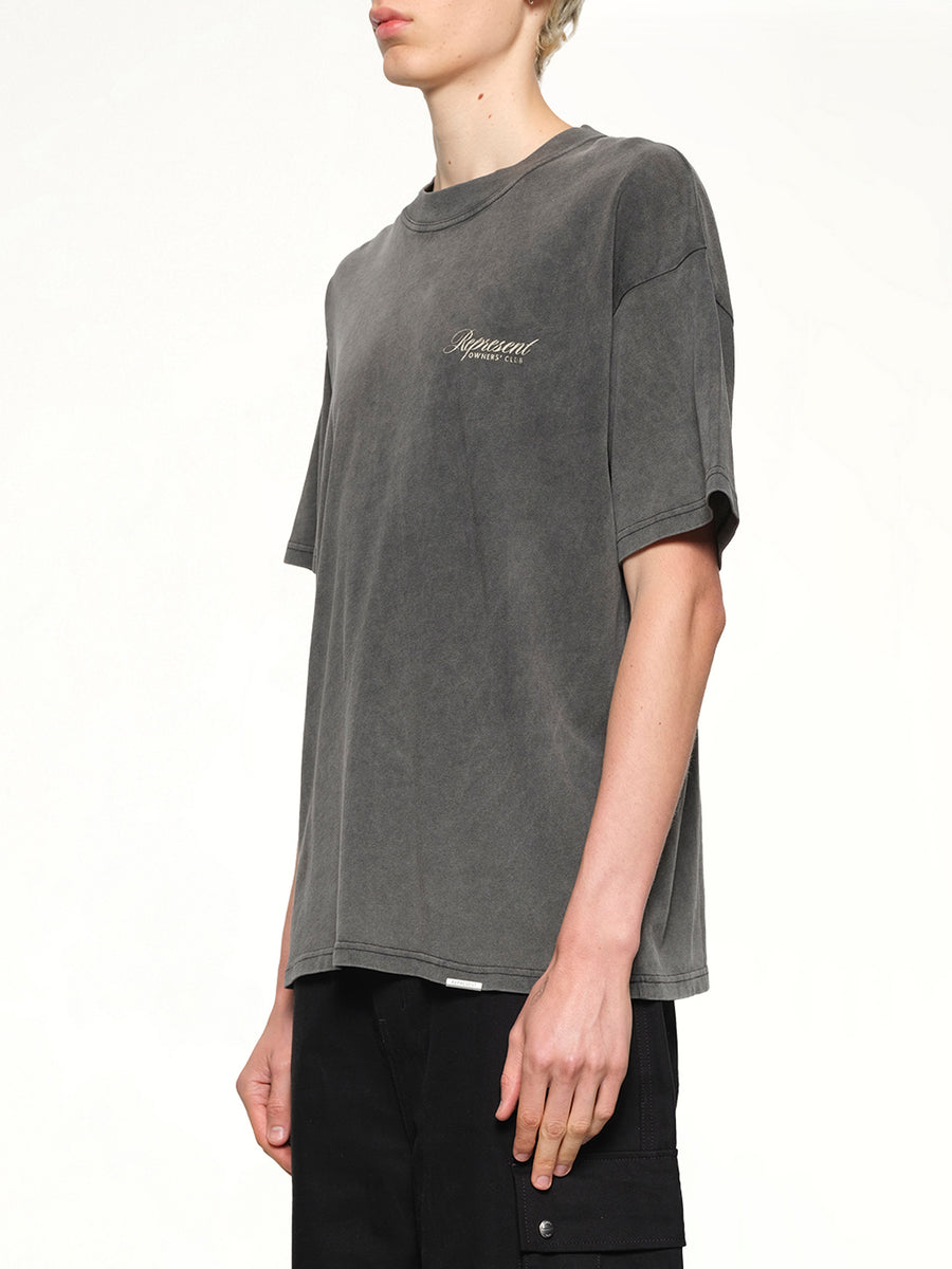 Represent Owners Club Script T-Shirt in Vintage Grey