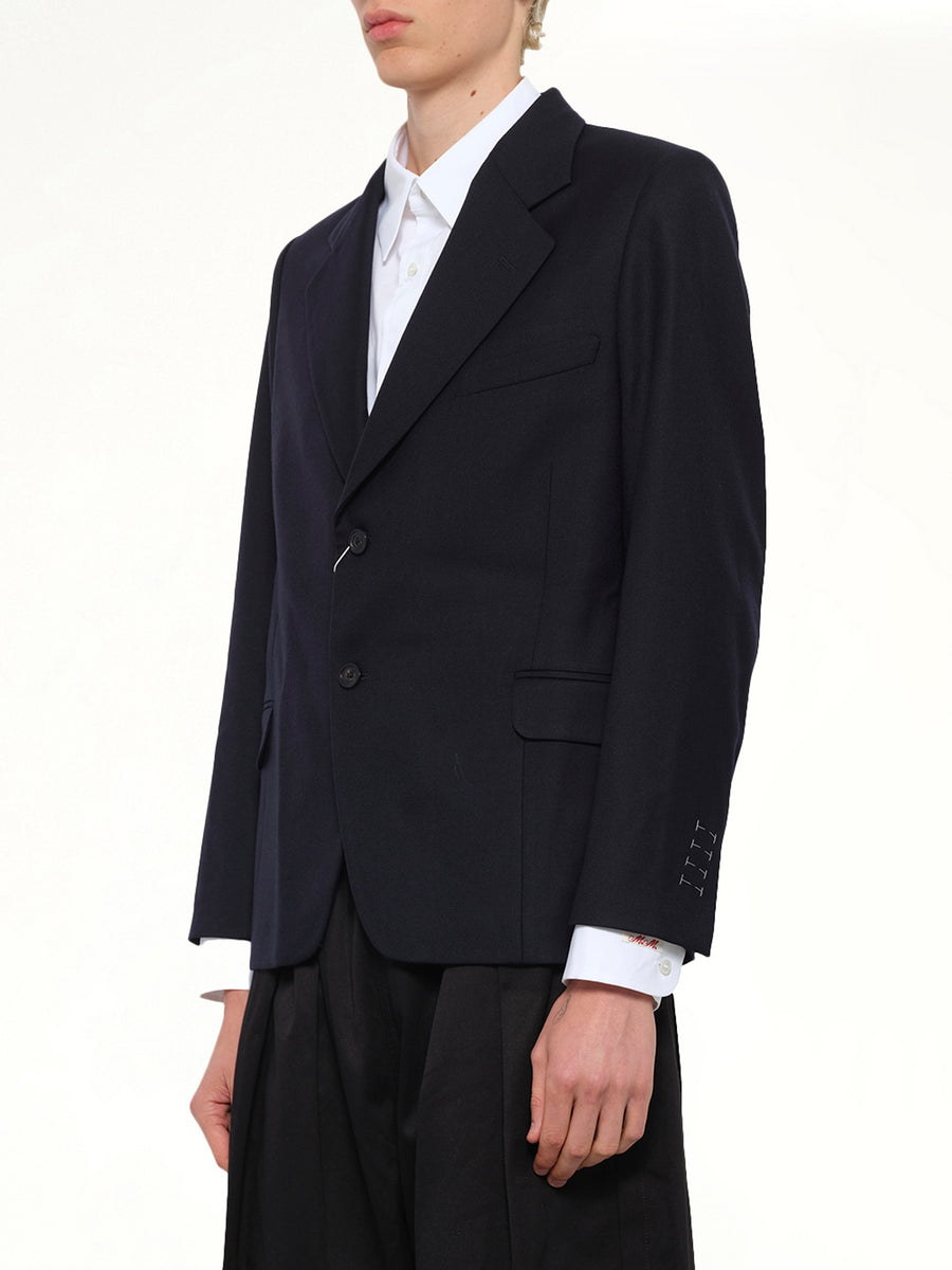 Virgin Wool Blazer in Blue