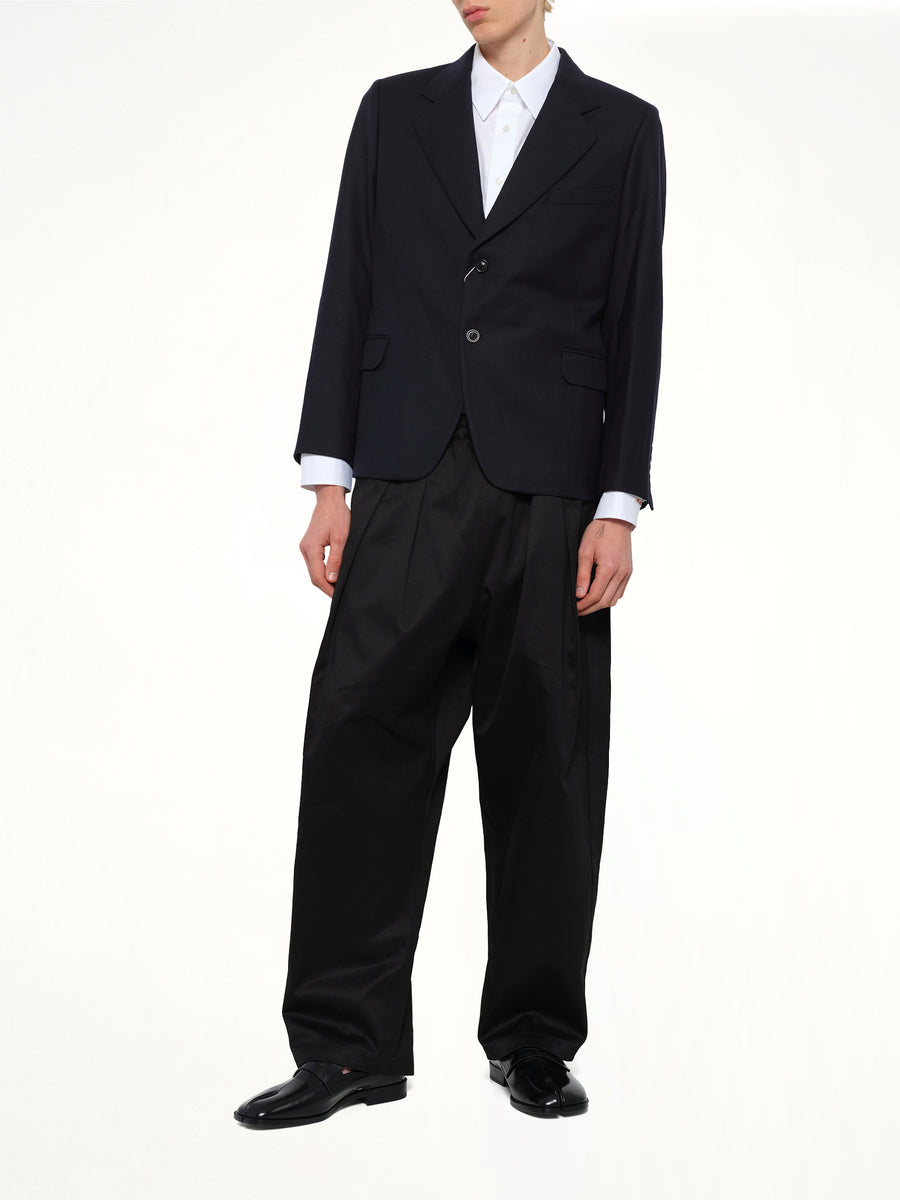 Virgin Wool Blazer in Blue