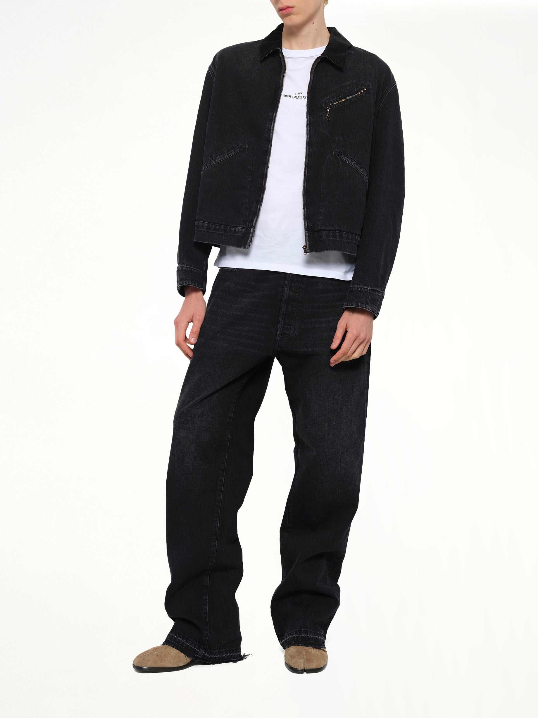 Original Japanese Denim Jacket in Washed Black