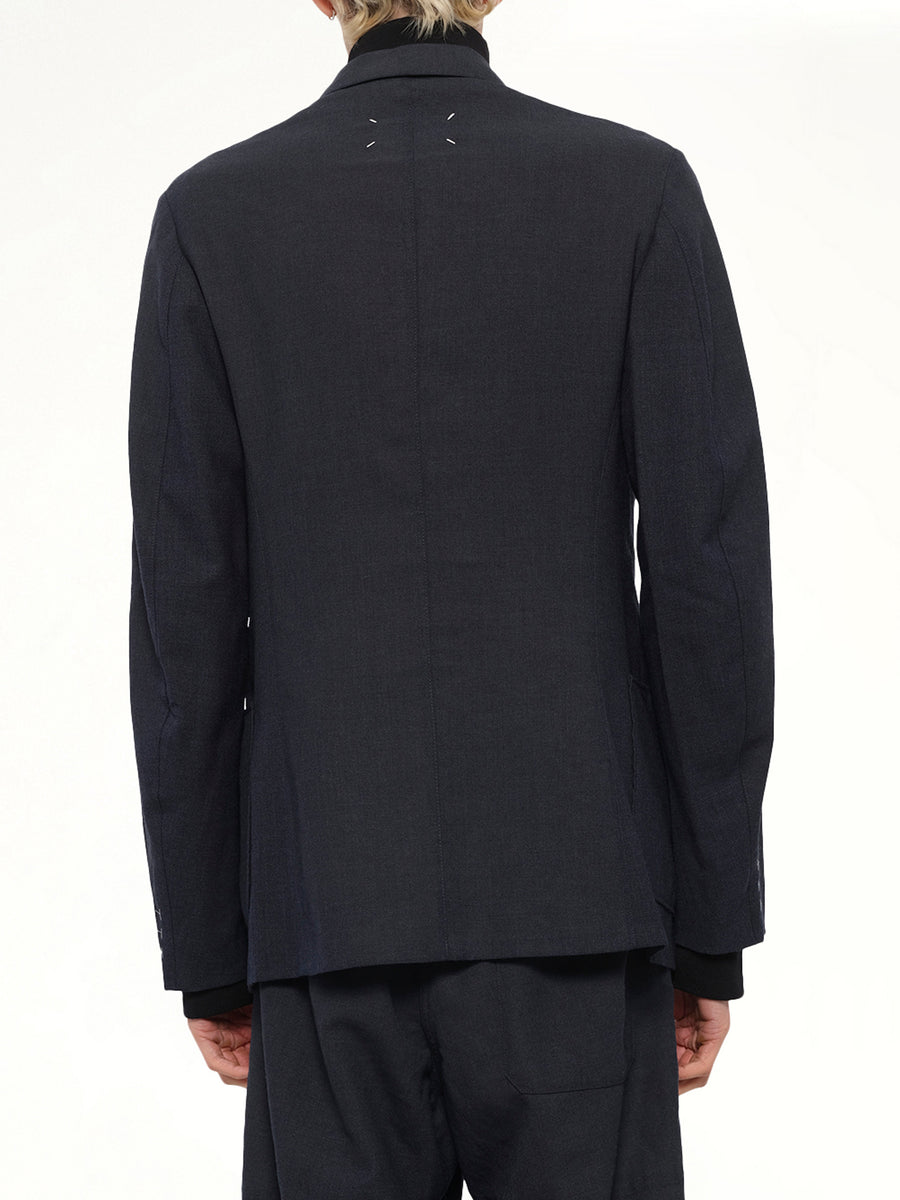 Wool Jacket in Dark Blue