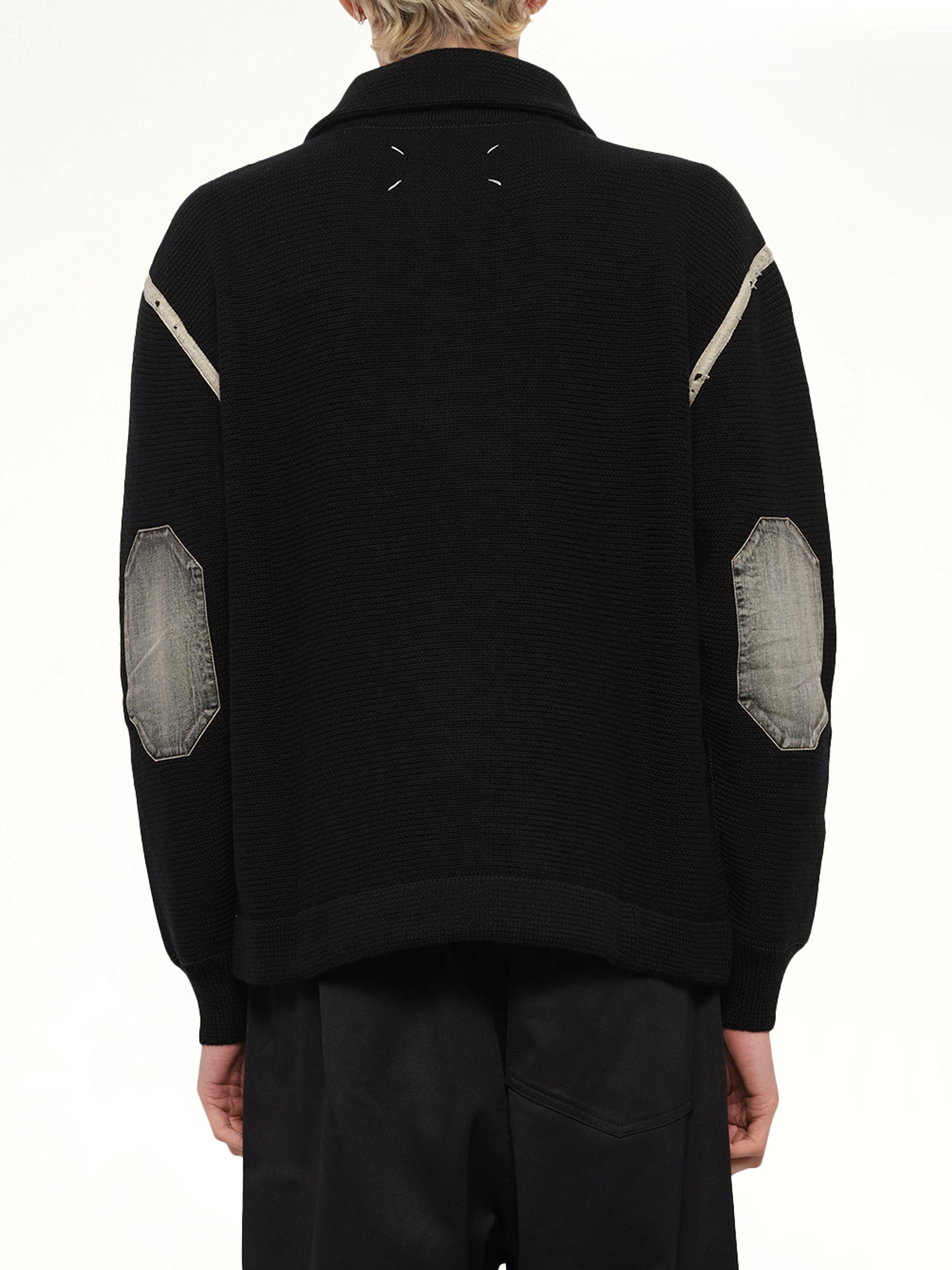 Quarter Zip Sweater in Black