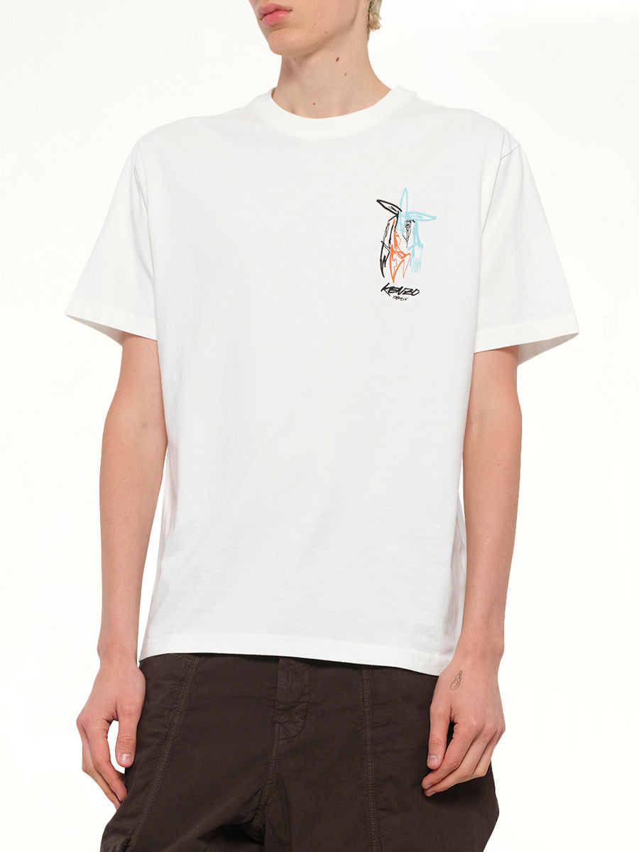 Kenzo x Futura 2000 T-Shirt in Off White