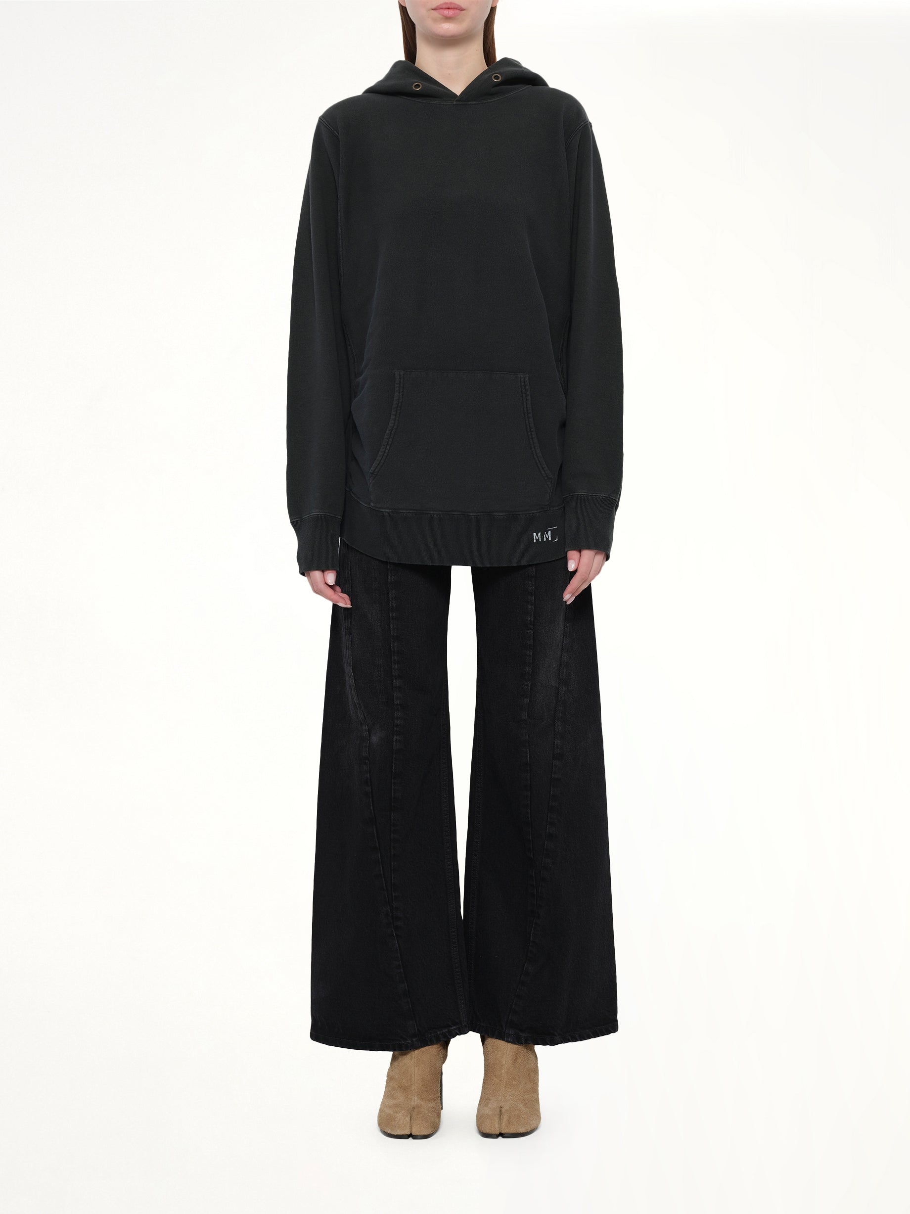 Organic Cotton Fleece Hoodie in Vintage Carbon