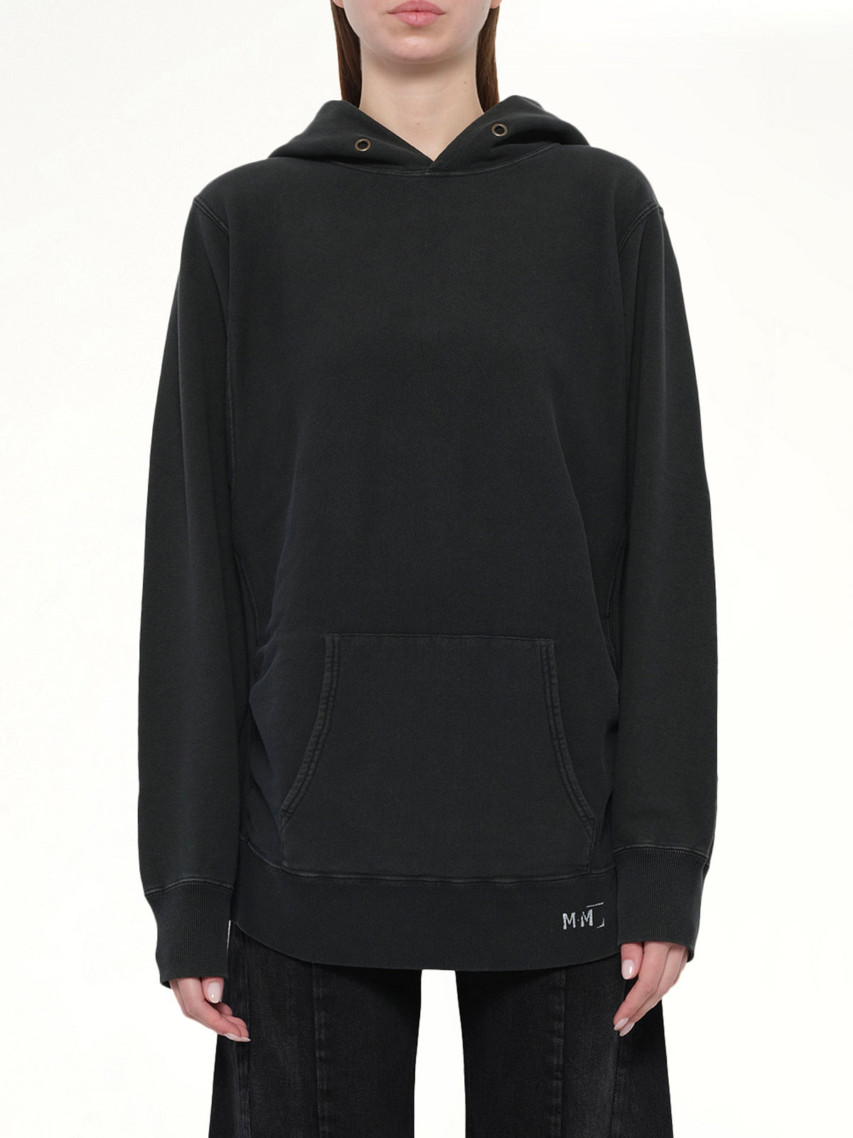 Organic Cotton Fleece Hoodie in Vintage Carbon
