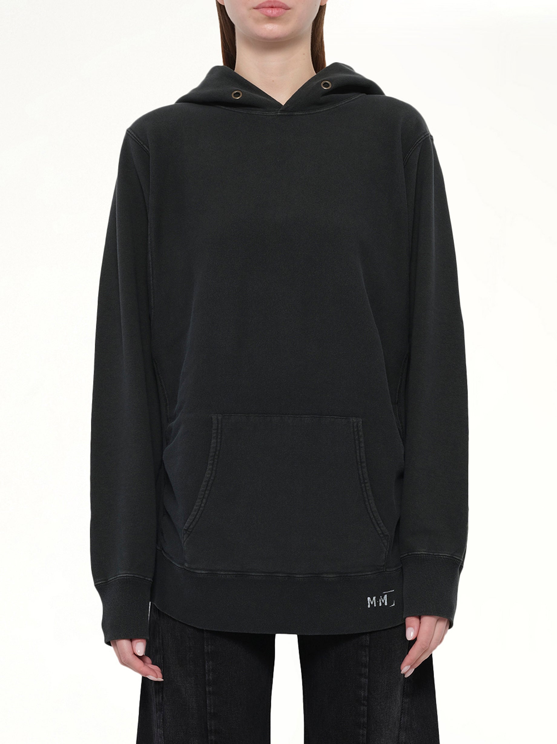 Organic Cotton Fleece Hoodie in Vintage Carbon
