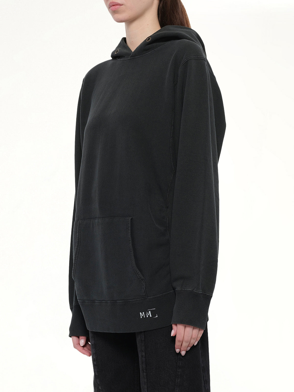 Organic Cotton Fleece Hoodie in Vintage Carbon