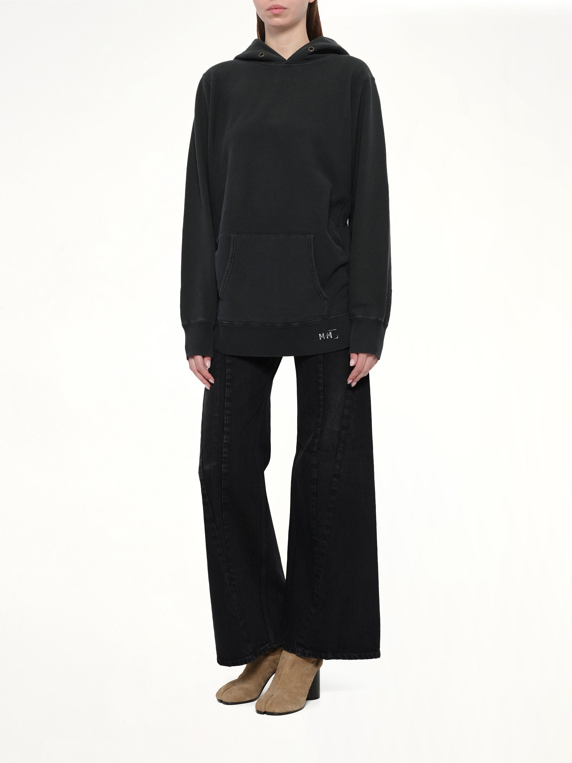 Organic Cotton Fleece Hoodie in Vintage Carbon