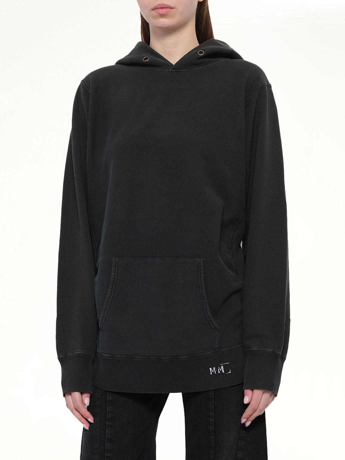 Organic Cotton Fleece Hoodie in Vintage Carbon